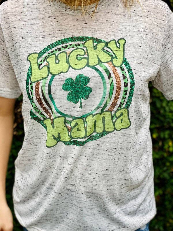 Lucky Mama Marble Tee Hoodie, Sweatshirt | PodTeesHub.com