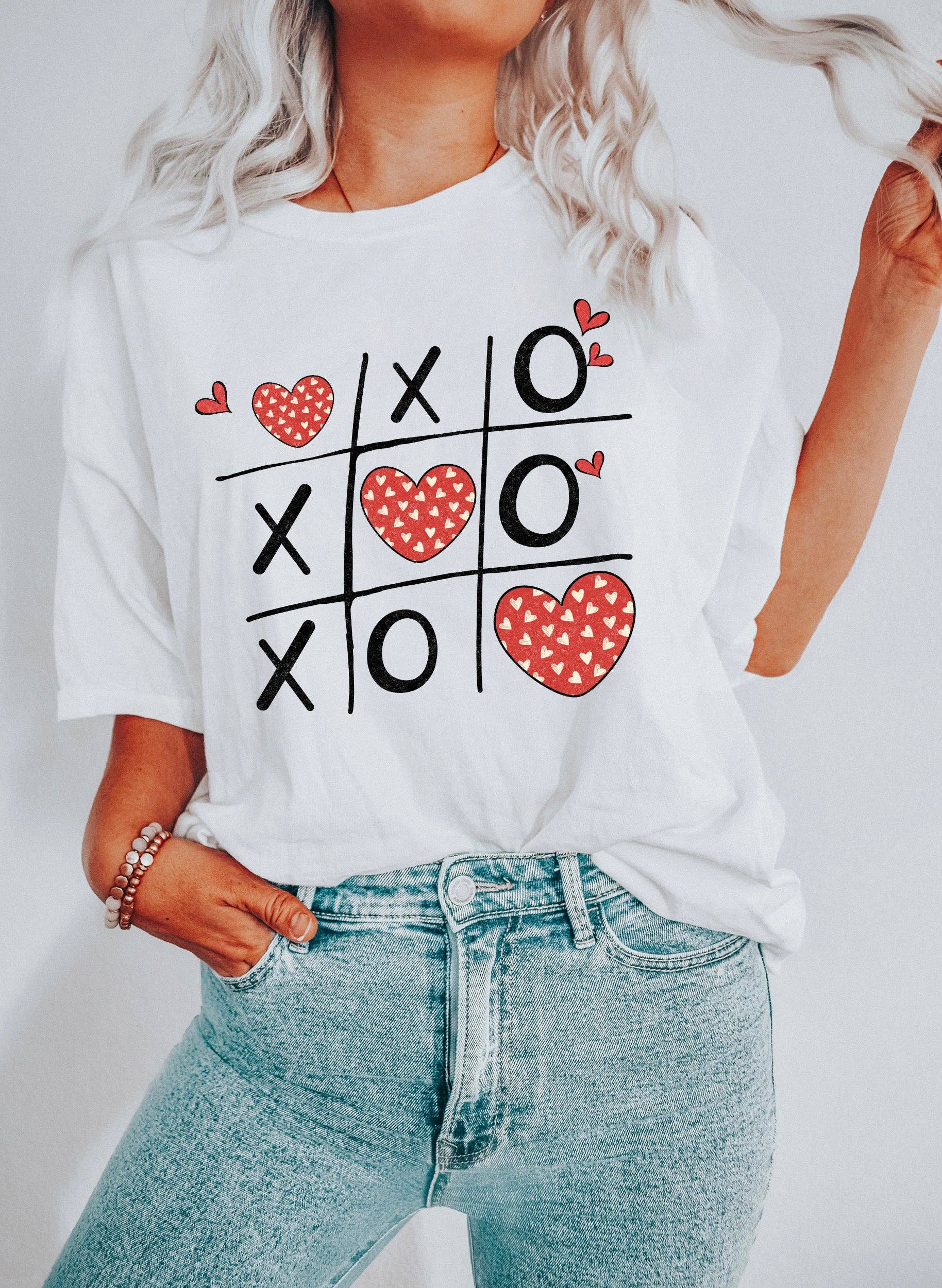 Xoxo with Vintage Hearts Bk T-Shirt Hoodie, Sweatshirt | PodTeesHub.com