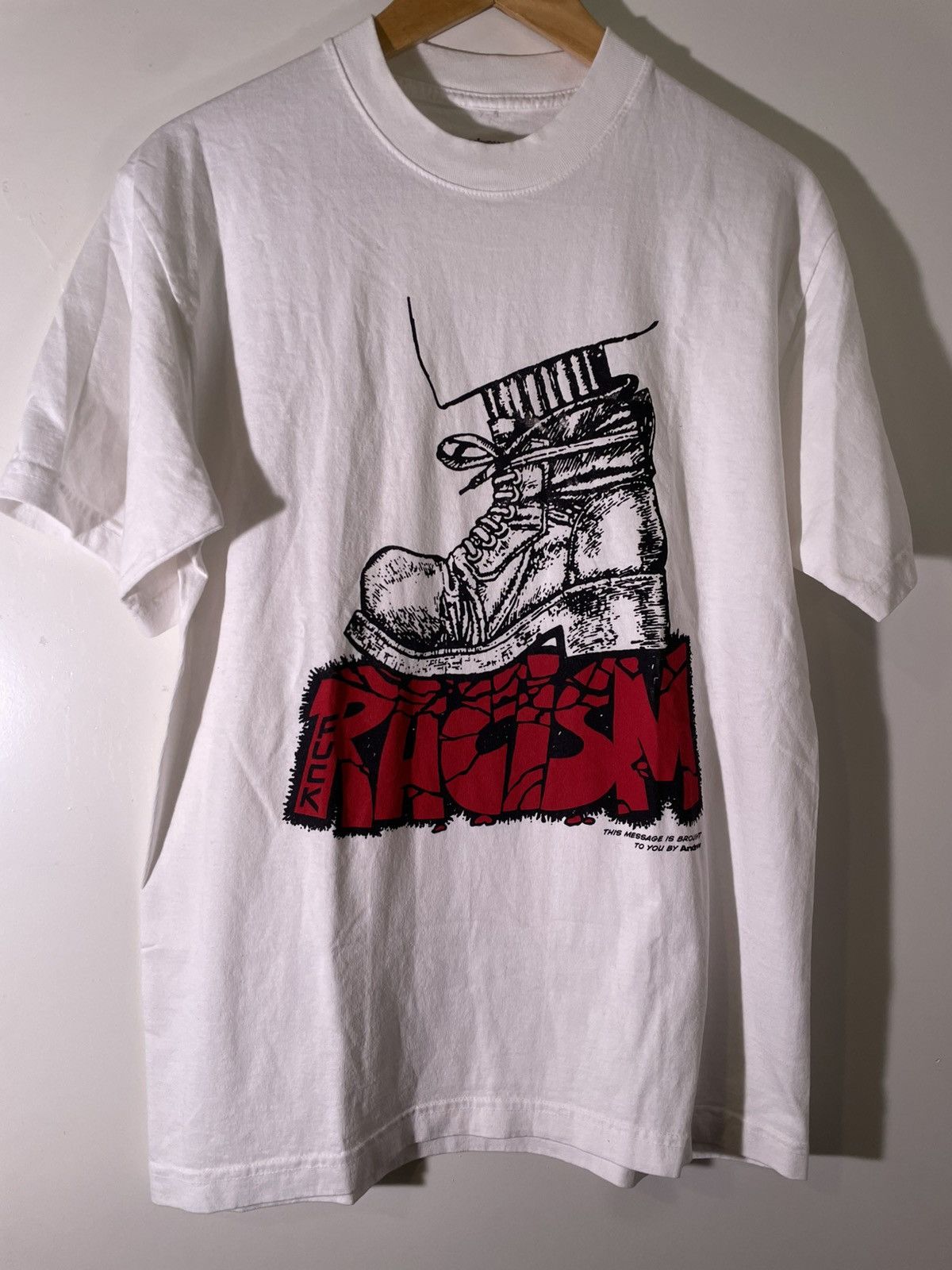 Vintage Andrew F Ck Racism Boot Crush Streetwear Punk Retro T-Shirts, Hoodie, Sweatshirt