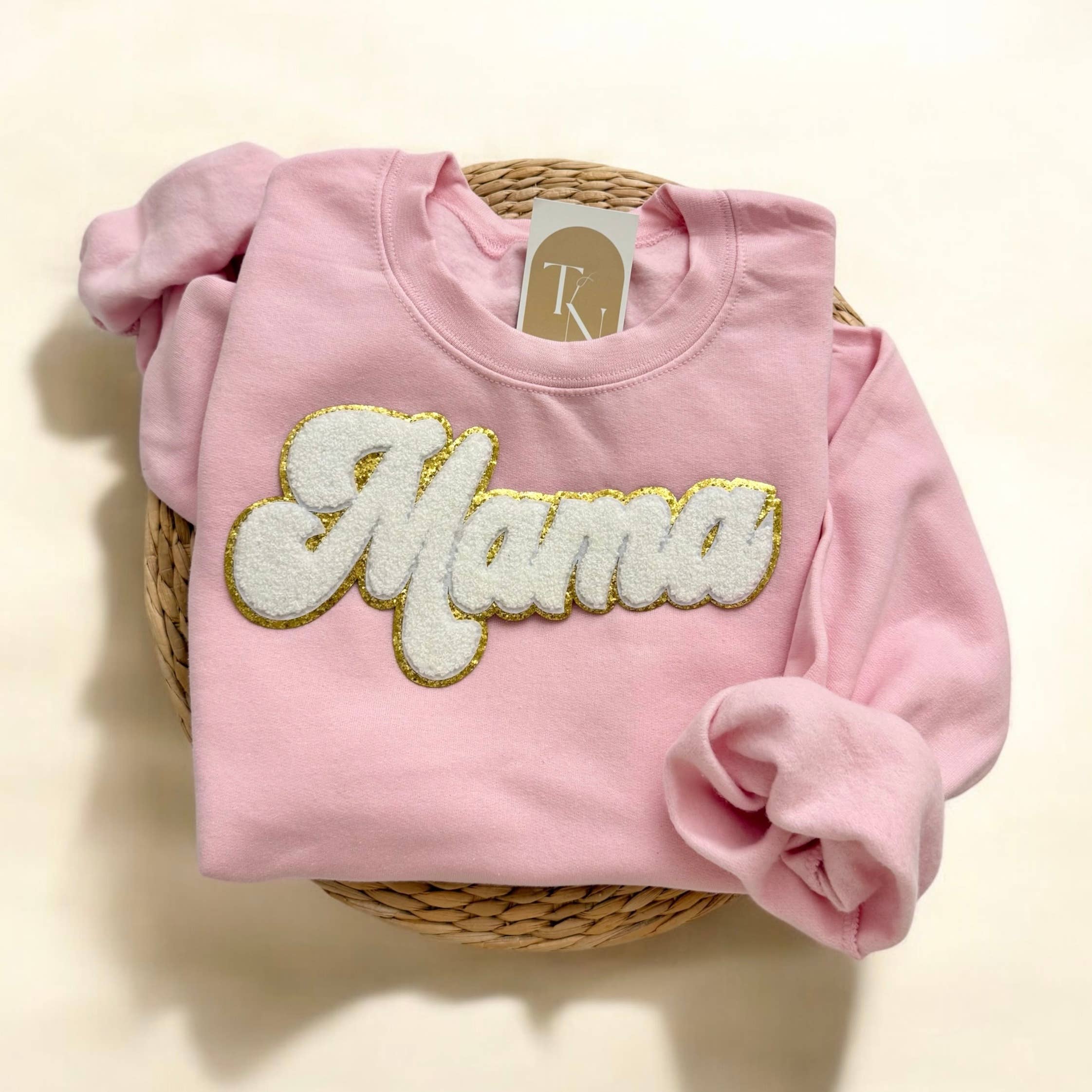 Chenille Mama Sweatshirt, Mother’S Day Gift For Mom T-Shirts, Hoodie | PodTeesHub.com