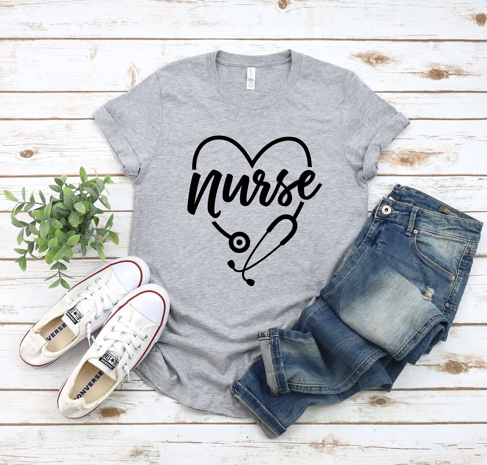 Nurse Heart Stethoscope T-Shirt Hoodie, Sweatshirt | PodTeesHub.com