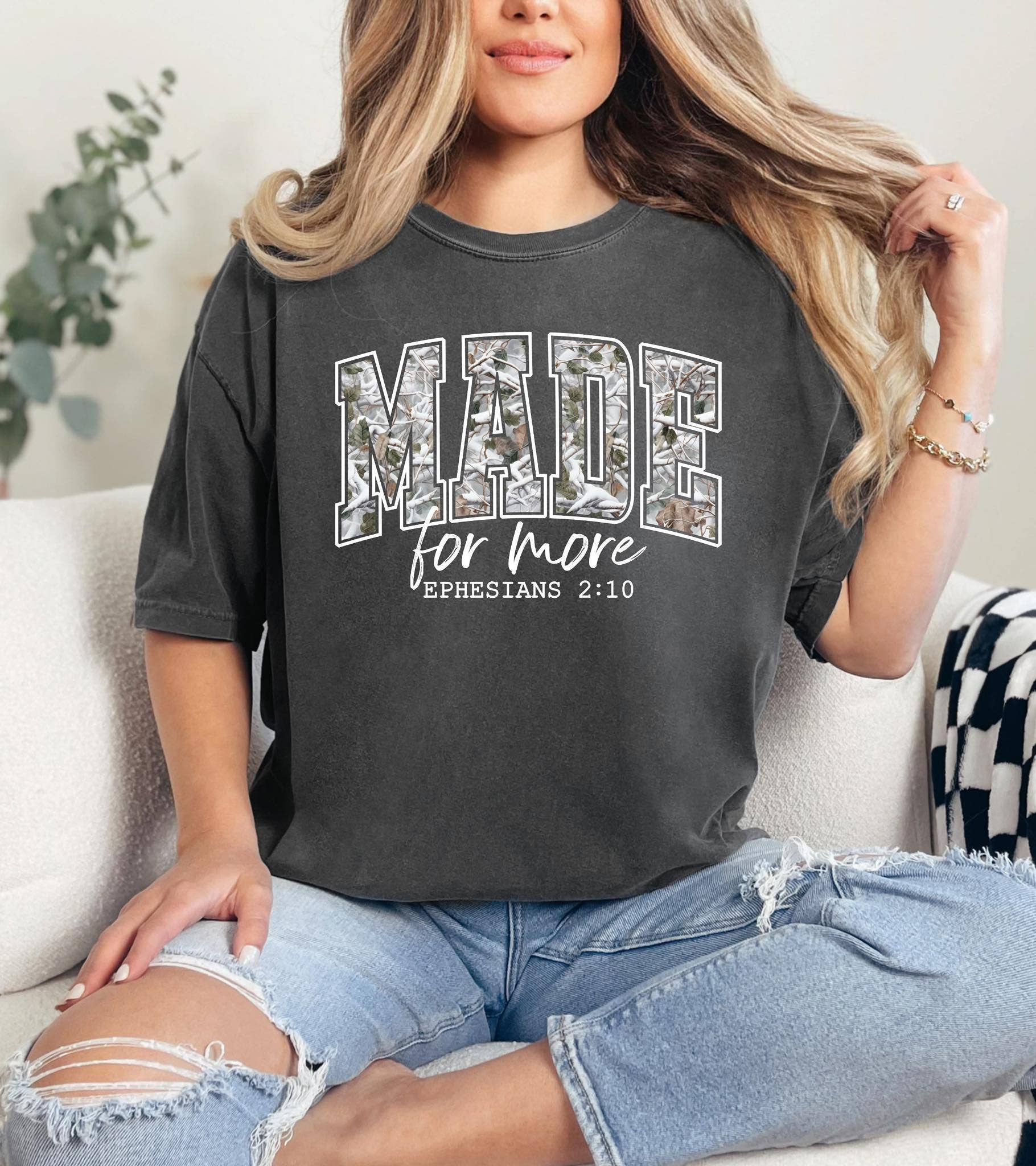 Snowy Camo Made For More Graphic Tee Hoodie, Sweatshirt | PodTeesHub.com