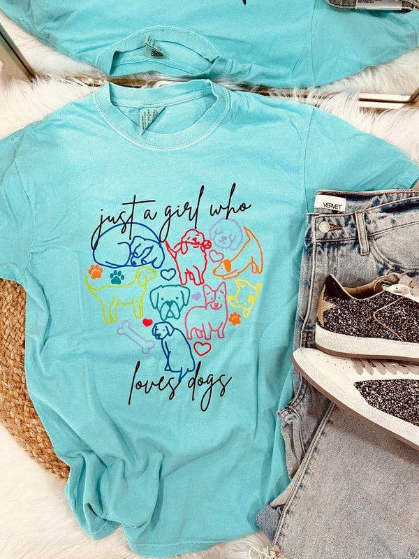 Just A Girl Who Love's Dogs Collage Heart Tee Hoodie, Sweatshirt | PodTeesHub.com
