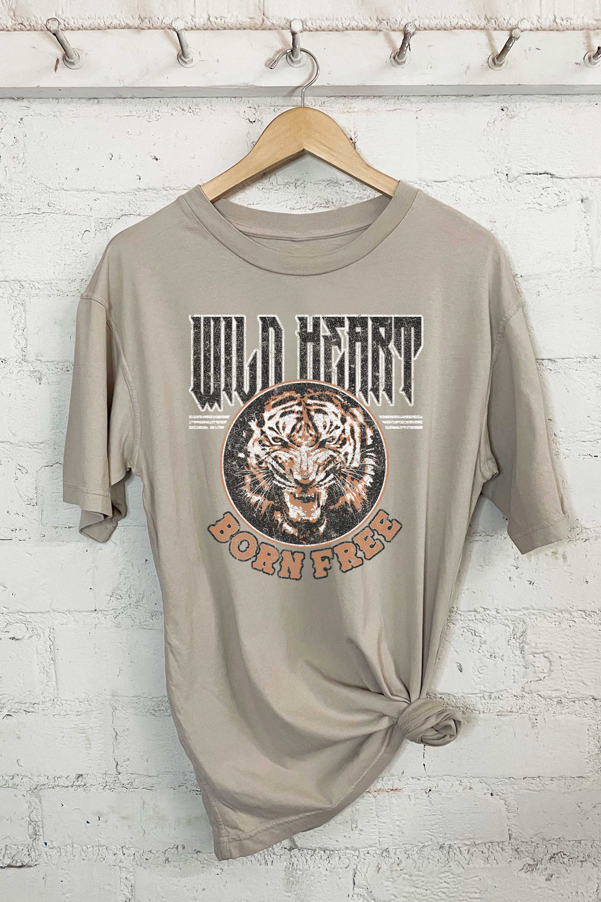 Wild Heart Born Free-Oversized Tee Hoodie, Sweatshirt | PodTeesHub.com