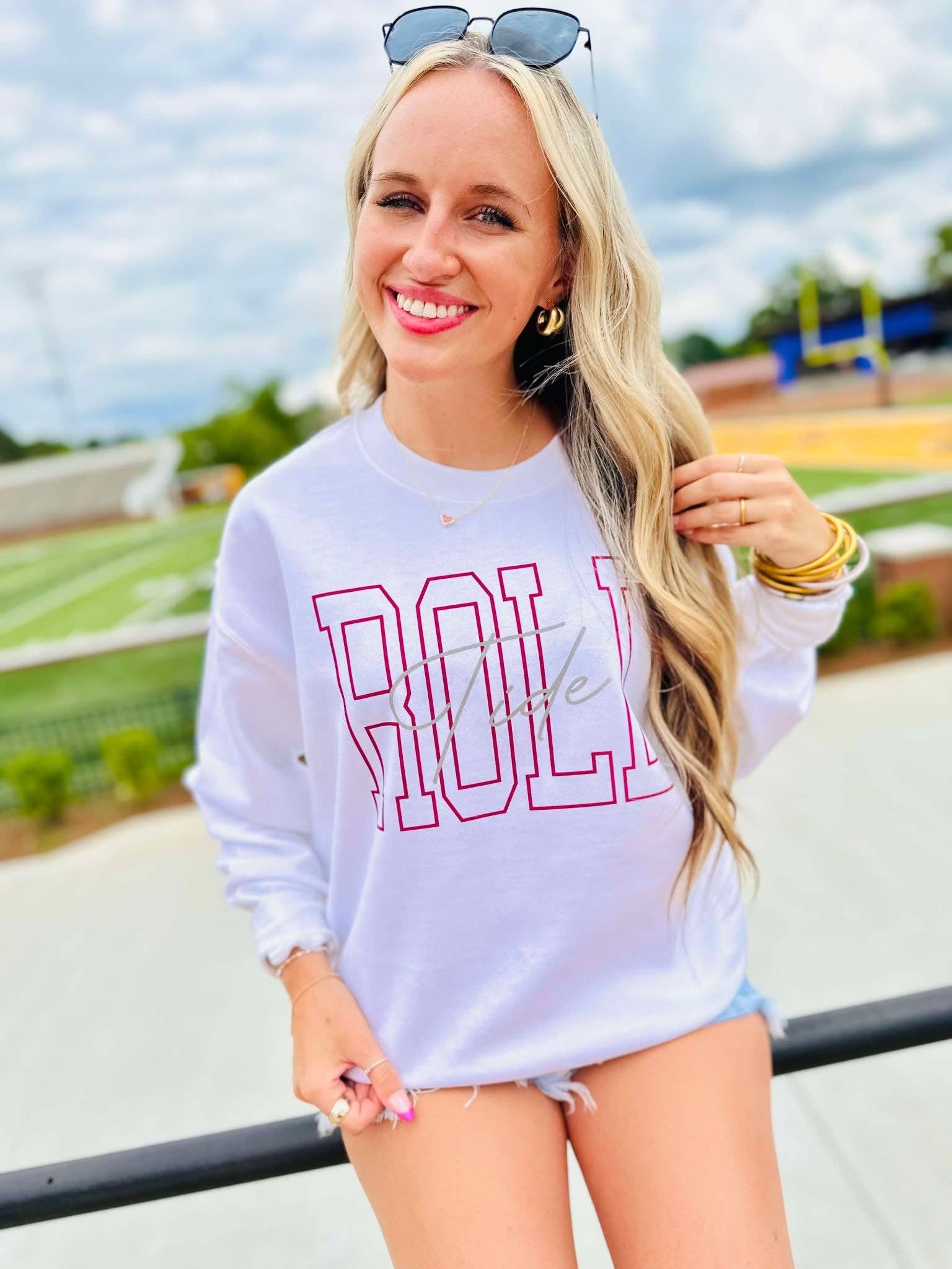 Custom Hollow Varsity Cursive Graphic Sweatshirt T-Shirts, Hoodie | PodTeesHub.com
