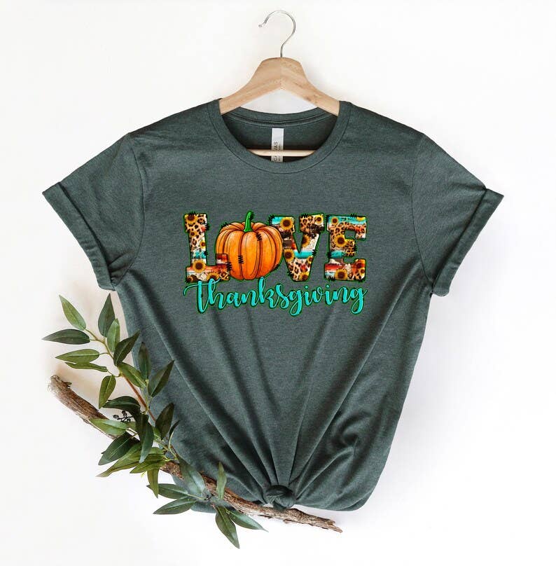Love Thanksgiving Pumpkin T-Shirt Hoodie, Sweatshirt | PodTeesHub.com