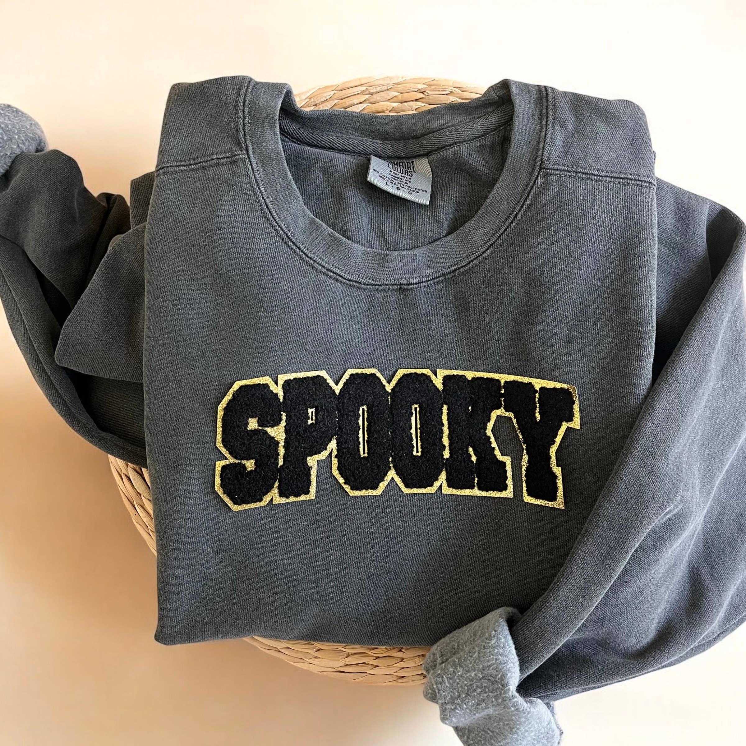 Comfort Colors® Spooky Season Sweatshirt, Halloween T-Shirts, Hoodie | PodTeesHub.com
