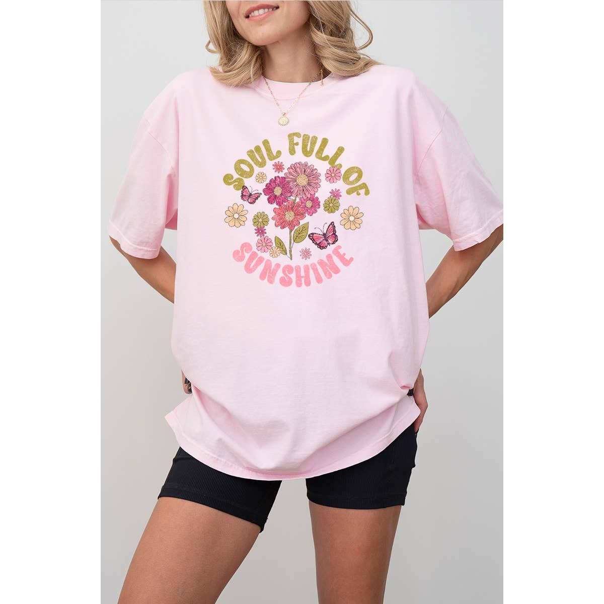 Soul Full of Sunshine Vintage Graphic Oversized Tee Hoodie, Sweatshirt | PodTeesHub.com
