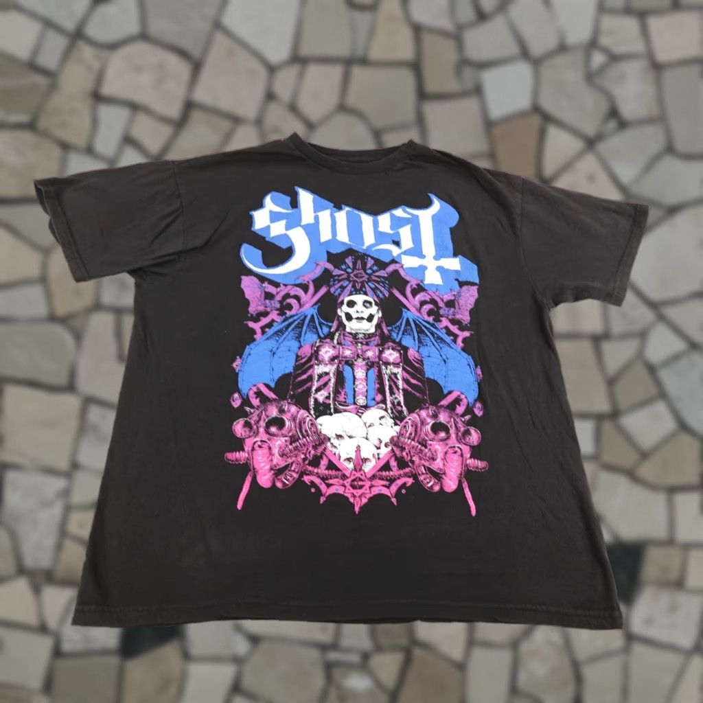 Vintage Ghost Men S Band Rock Metal T Shirt 2xl Black Goth Skull Short Sleeve Cotton Mens Hoodie, Sweatshirt | PodTeesHub.com