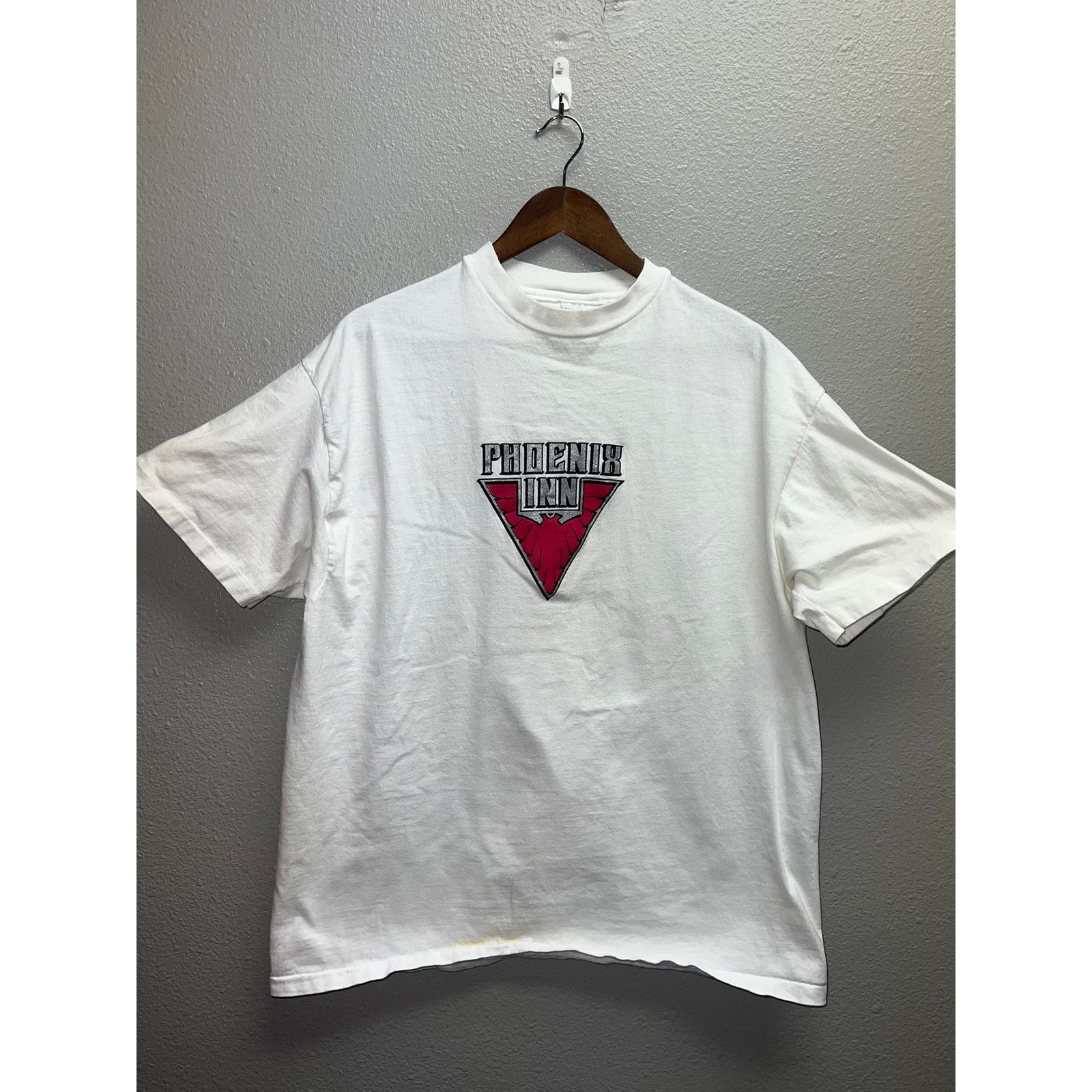 Hanes Vintage Phoenix Inn Shirt Hanes Usa Made 90s White Tee Xl Hoodie, Sweatshirt | PodTeesHub.com
