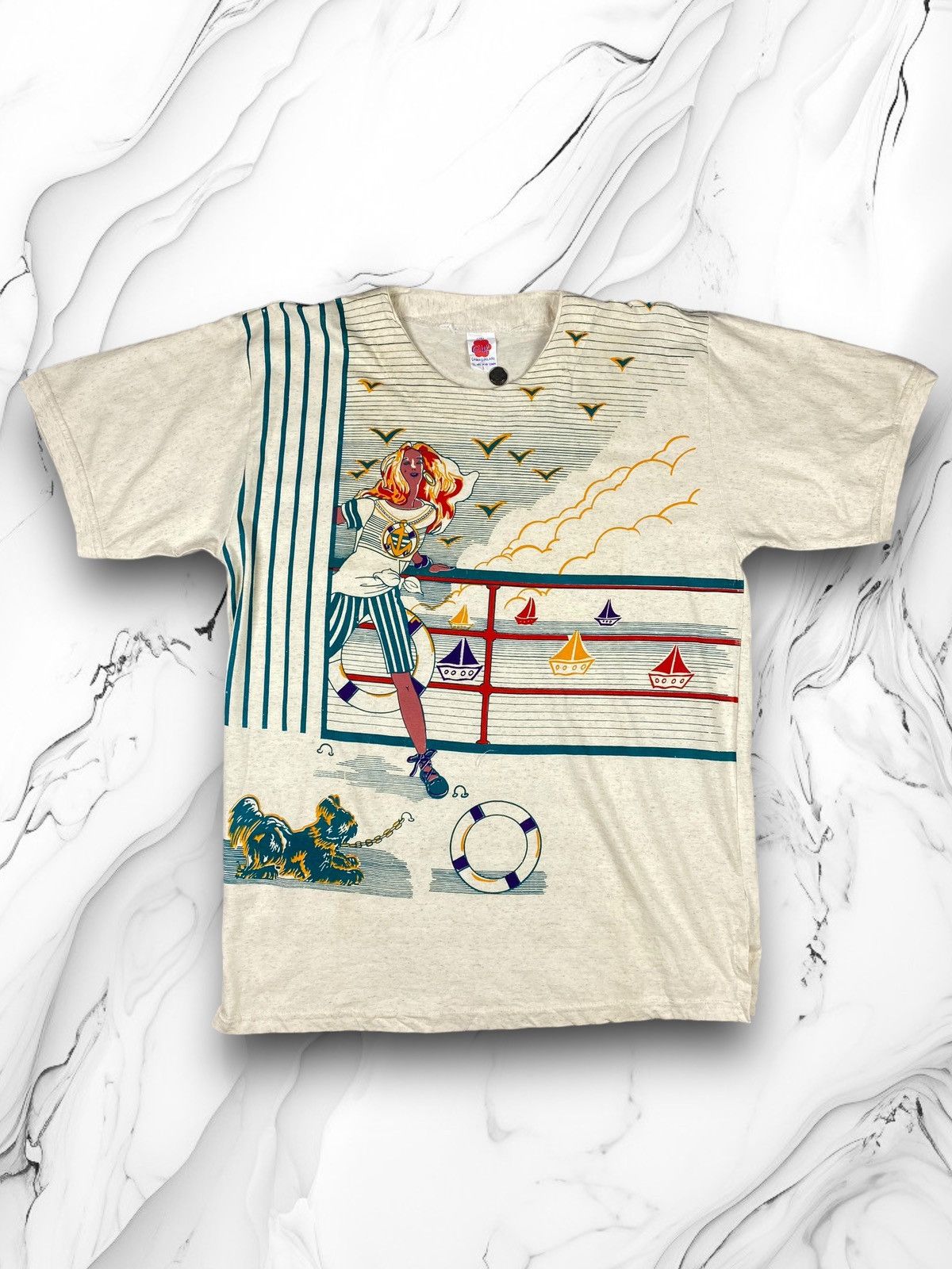 Vintage Art Crazy Tee T Shirt Size L Hoodie, Sweatshirt | PodTeesHub.com