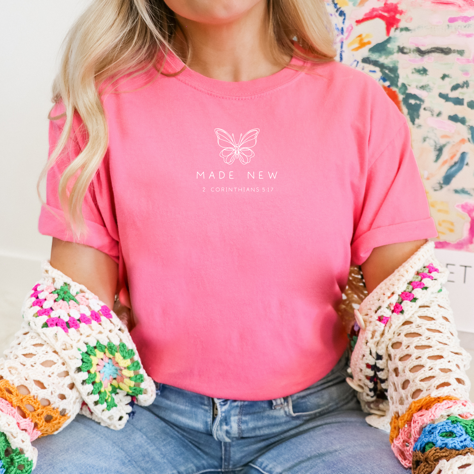 Butterfly New Creation Bible Christian Faith Based T-Shirt Hoodie, Sweatshirt | PodTeesHub.com