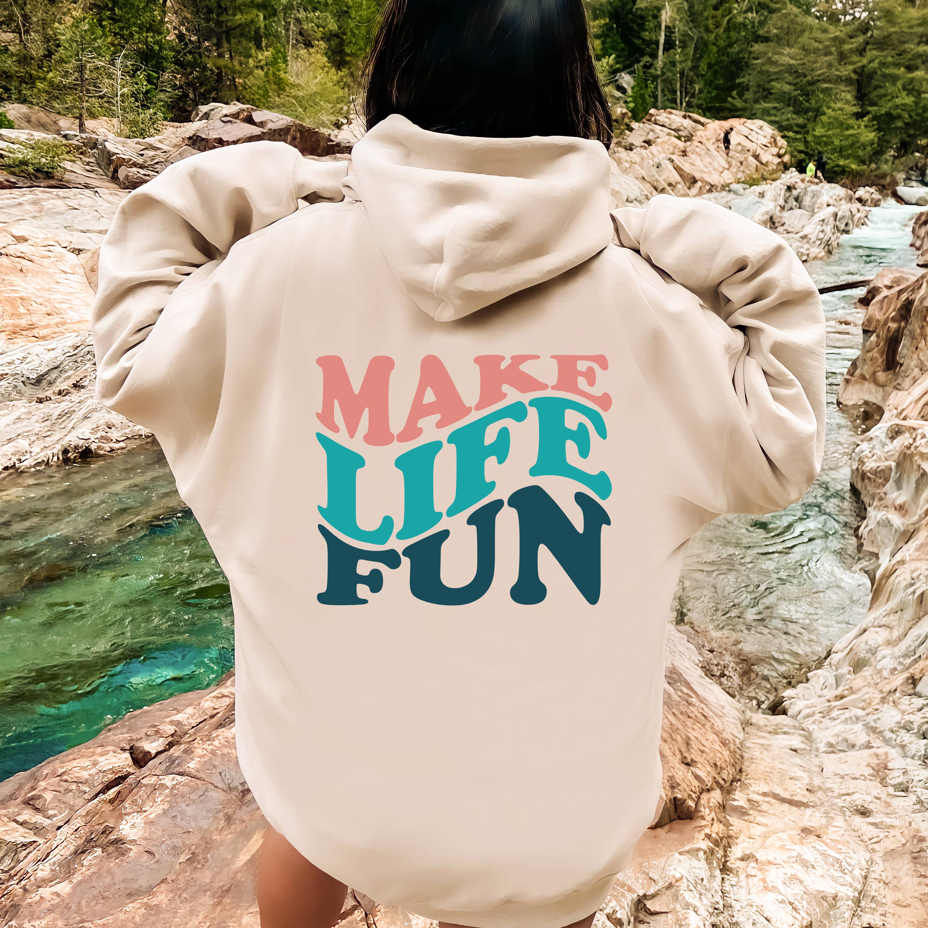 Make Life Fun Hoodie | Sweatshirt | Sizes S-2XL T-Shirts | PodTeesHub.com
