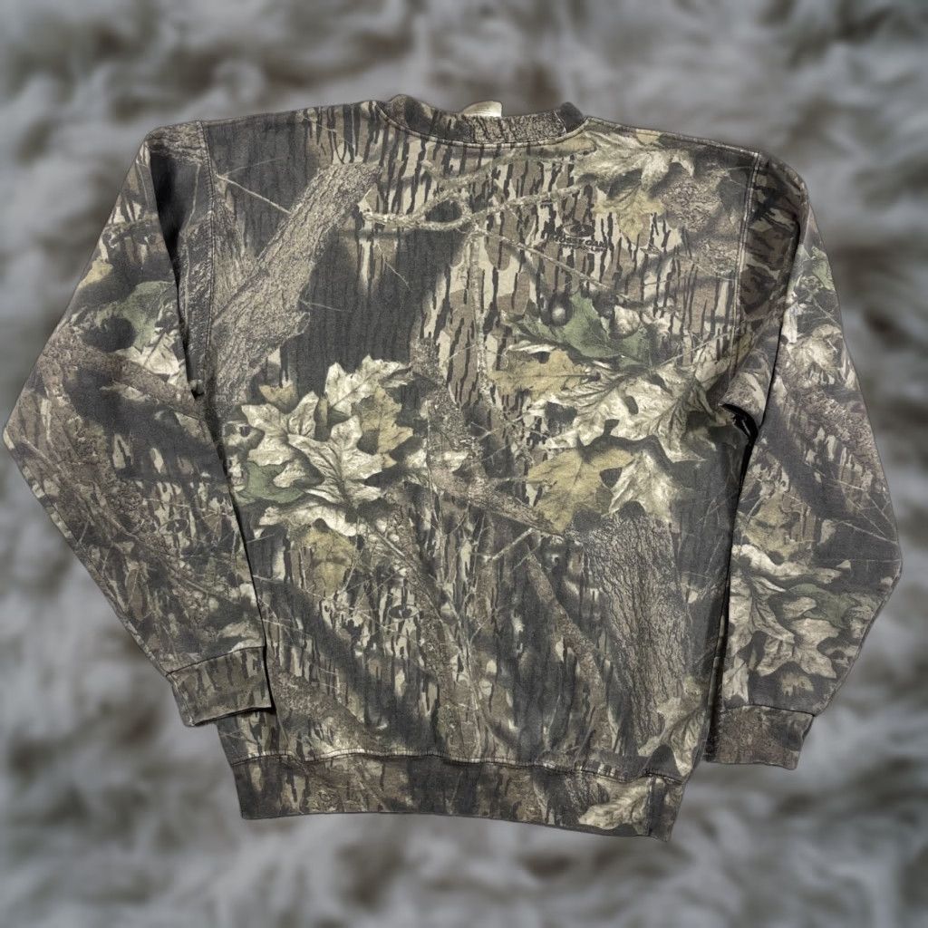 Vintage Mossy Oak Break Up Camo Crewneck Sweatshirt Adult Medium Y2k Hunting Mens Sweatshirt T-Shirts, Hoodie