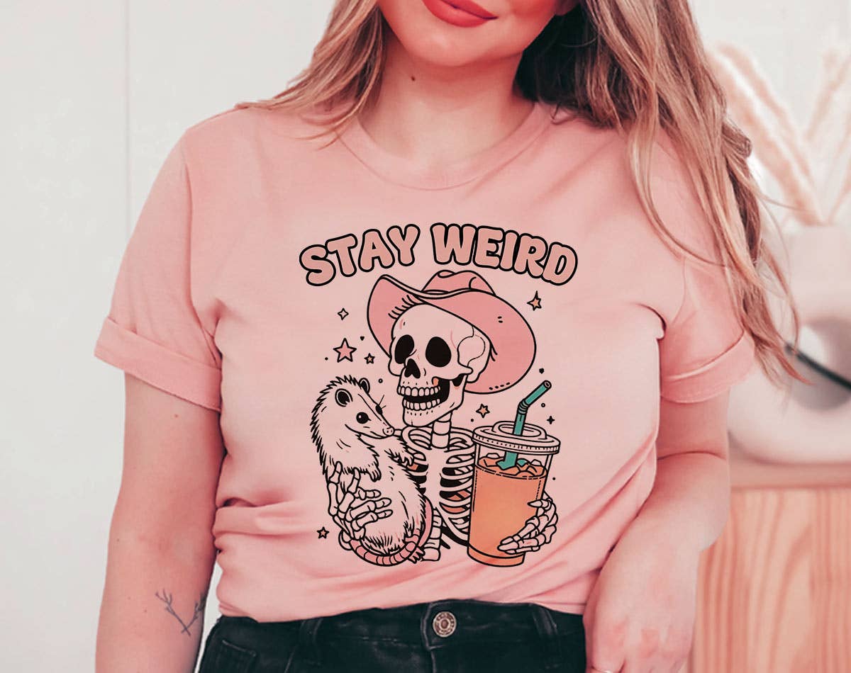Stay Weird - Funny Western Raccoon T-Shirt Hoodie, Sweatshirt | PodTeesHub.com