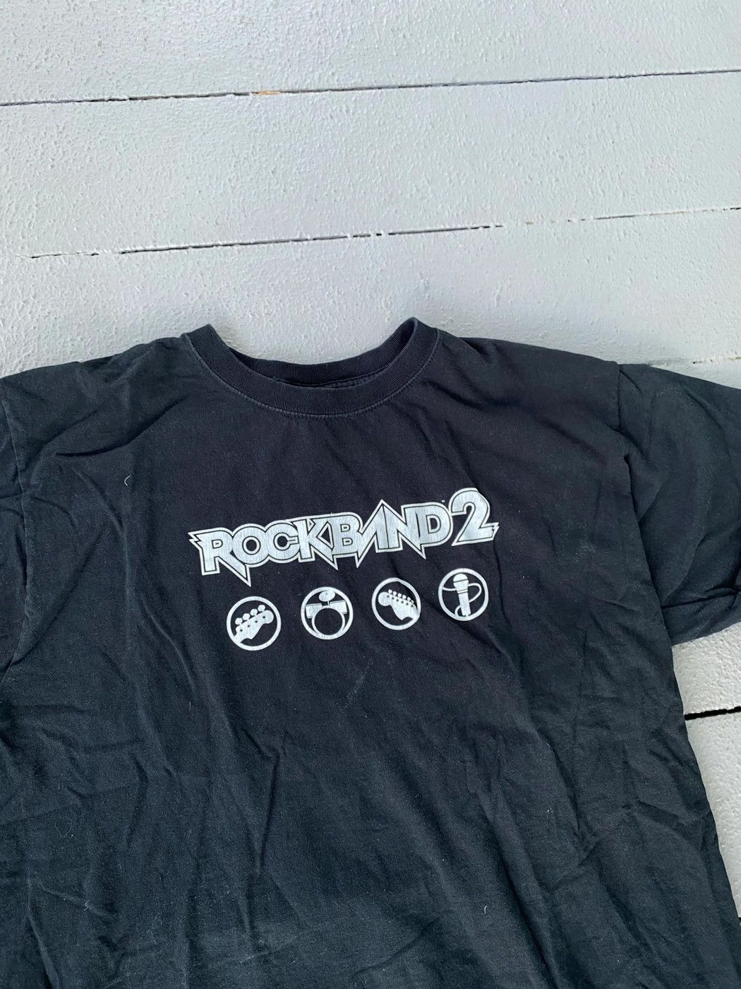 Vintage Faded 00s Rock Band 2 Game Promo Tee Shirt Travis Hoodie, Sweatshirt | PodTeesHub.com