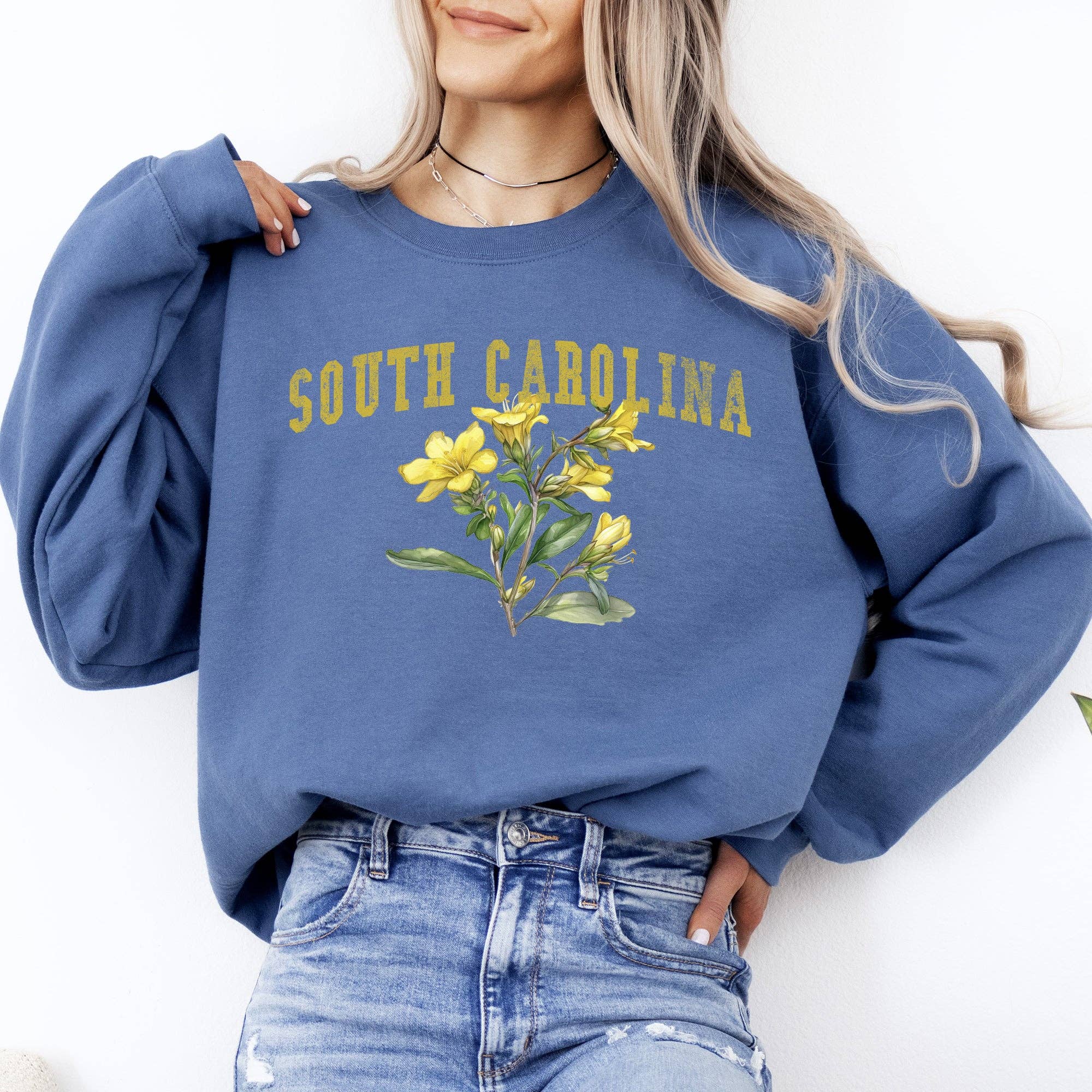 South Carolina State Flower Sweatshirt T-Shirts, Hoodie | PodTeesHub.com