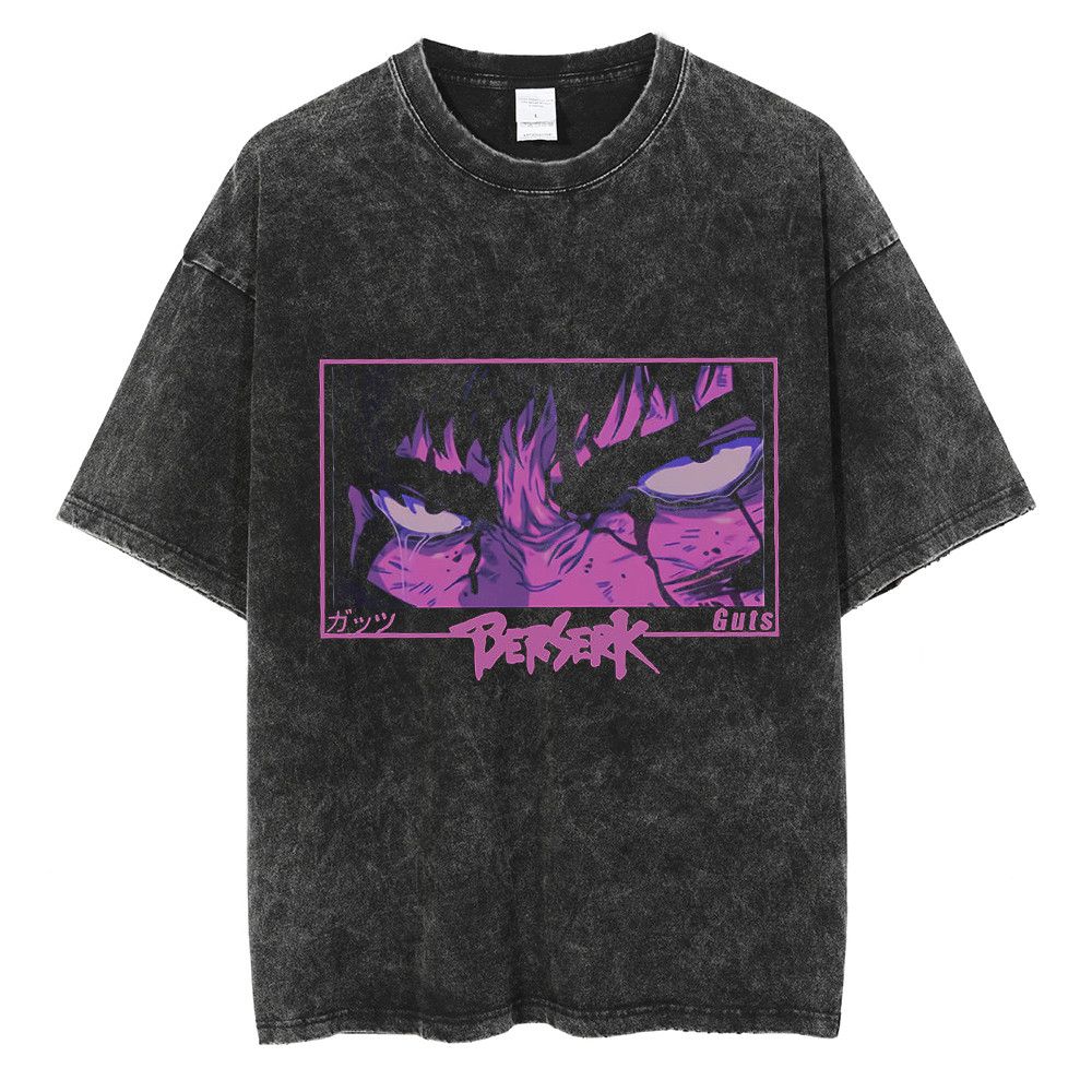 Japanese Brand Berserk Washed T Shirt Hoodie, Sweatshirt | PodTeesHub.com