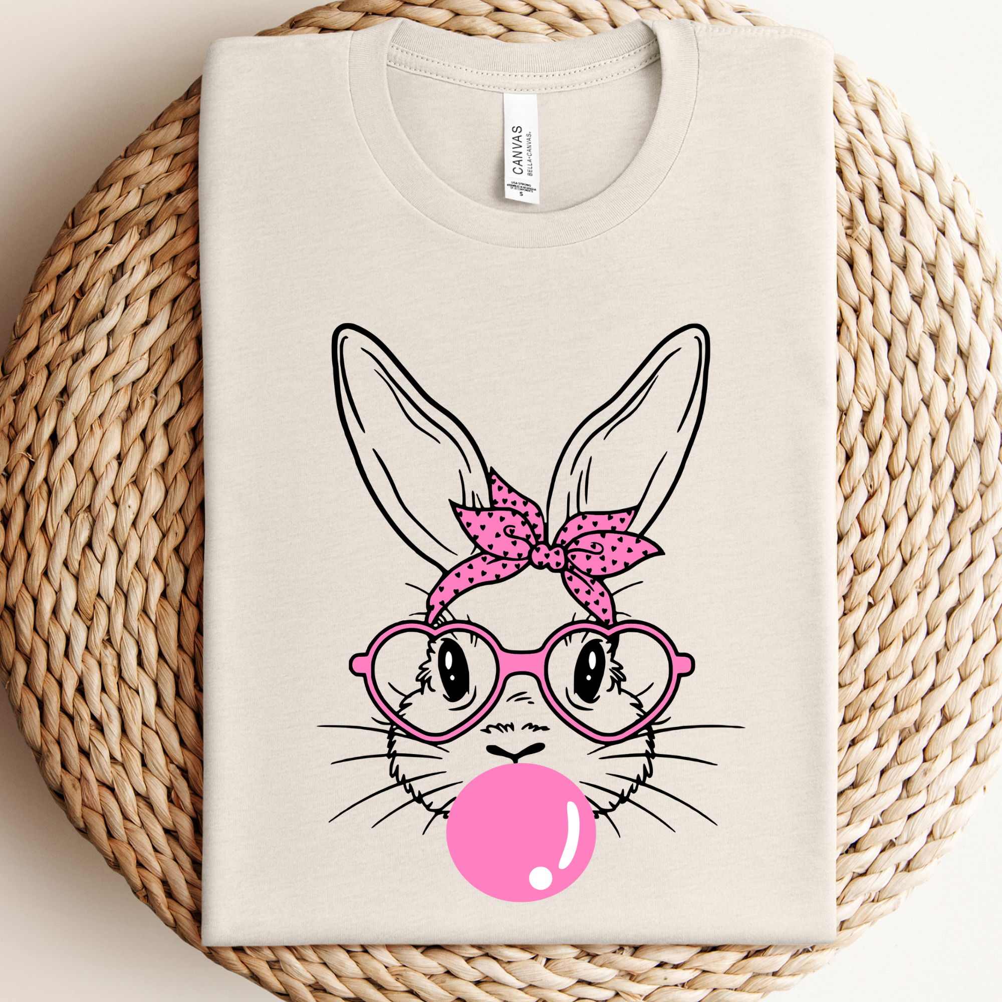 Bubblegum Easter Bunny Graphic Tee Hoodie, Sweatshirt | PodTeesHub.com