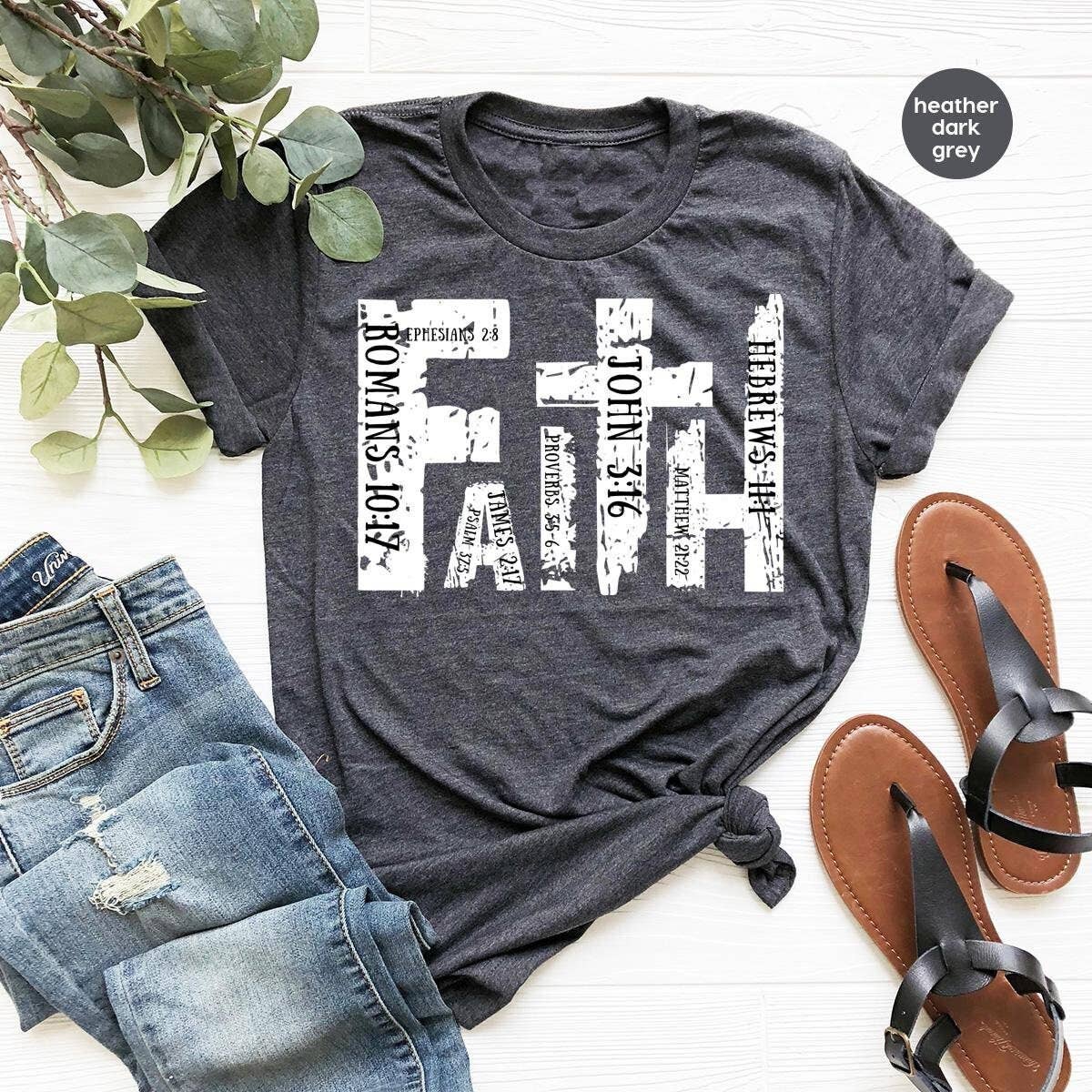 Christian Faith Cross Graphic Tee, Bible Verse Religious Hoodie, Sweatshirt | PodTeesHub.com