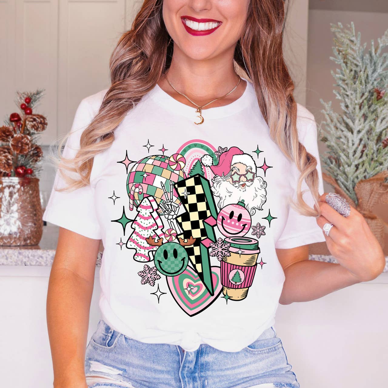 Retro Christmas Assortment Everyday Tee Hoodie, Sweatshirt | PodTeesHub.com