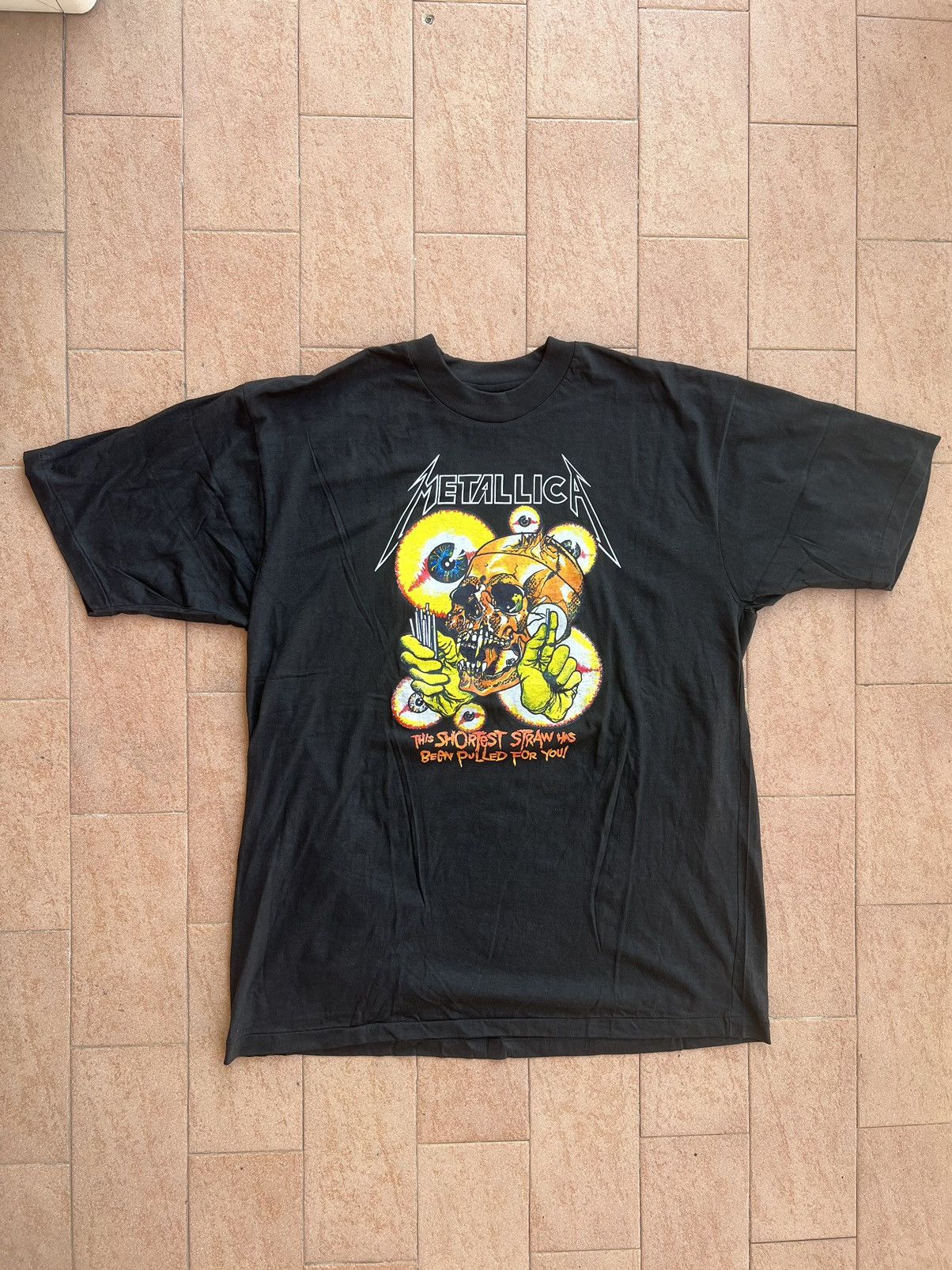 Metallica X Vintage Vintage 90s Metallica This Shortest Straw Tee Hoodie, Sweatshirt | PodTeesHub.com
