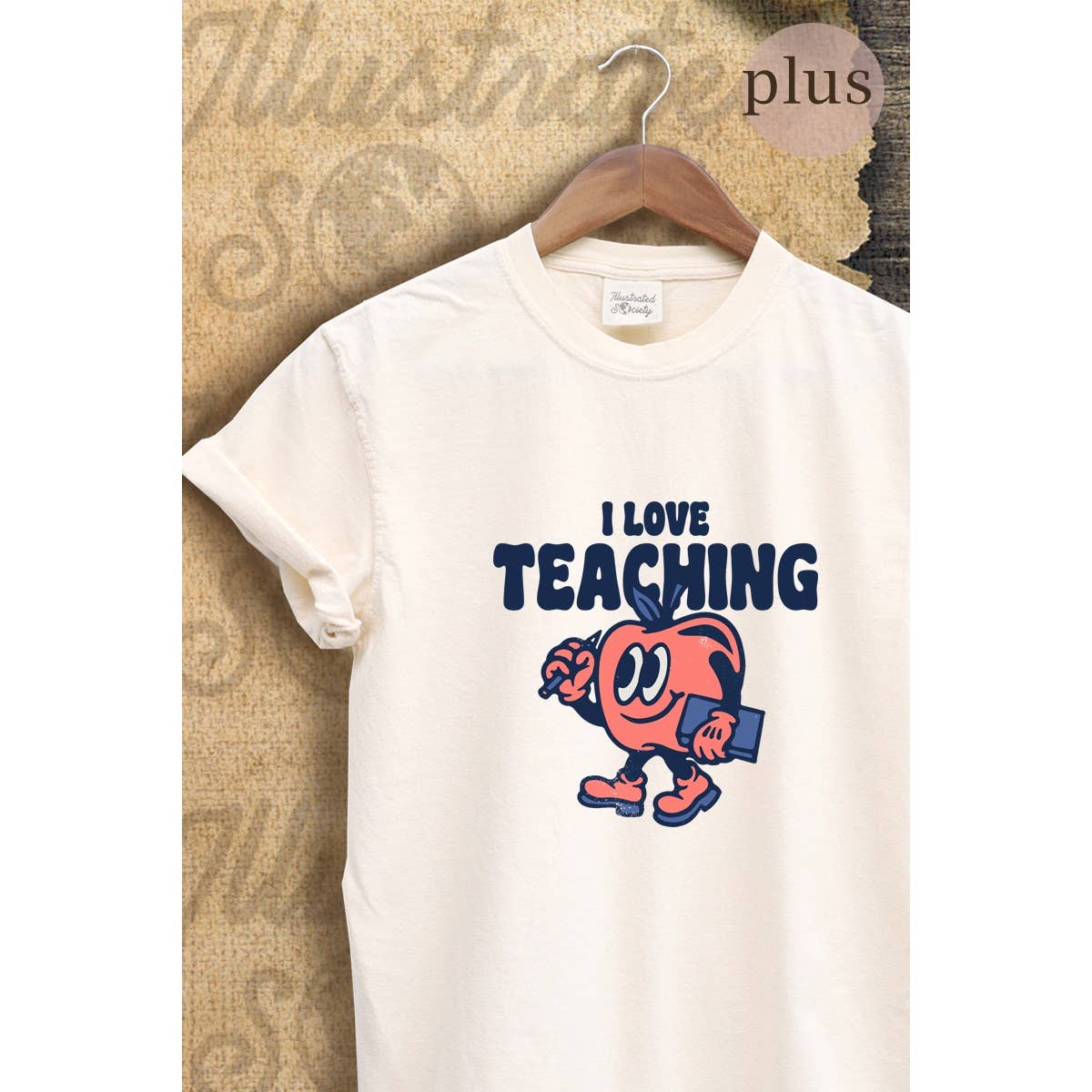 I Love Teaching Vintage Graphic Plus Tee Hoodie, Sweatshirt | PodTeesHub.com