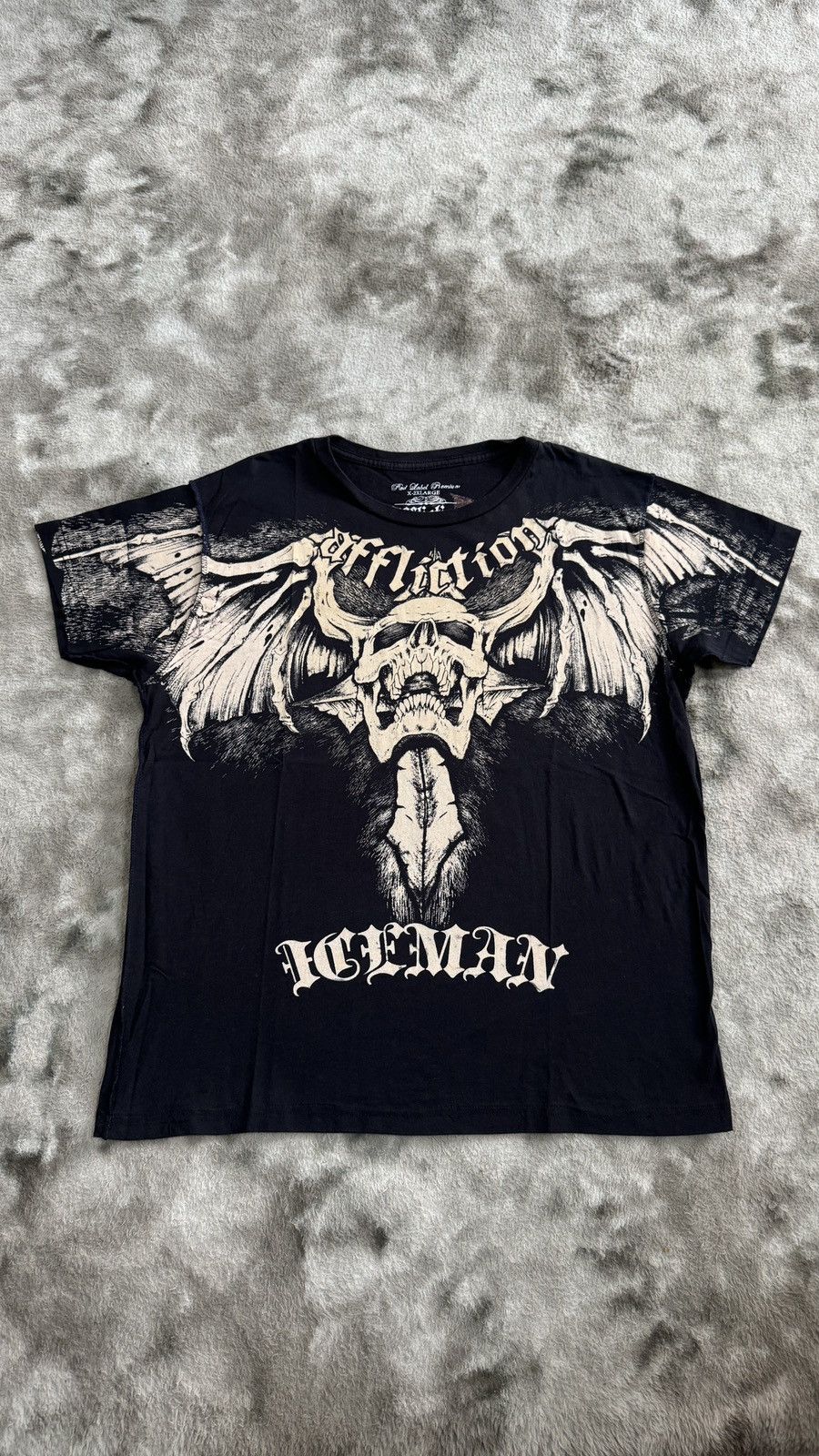 Megadeth X Vintage Vintage And Rare Affliction Iceman Megadeth Series Tshirt Hoodie, Sweatshirt | PodTeesHub.com