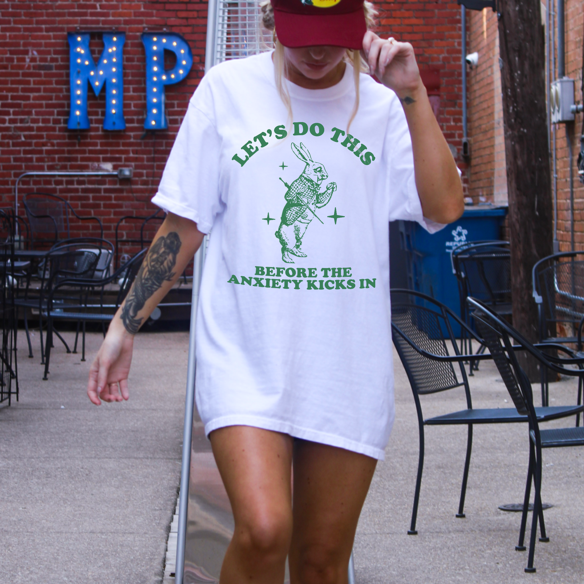Lets Do This Before the Anxiety Comfort Color Graphic Tee Hoodie, Sweatshirt | PodTeesHub.com