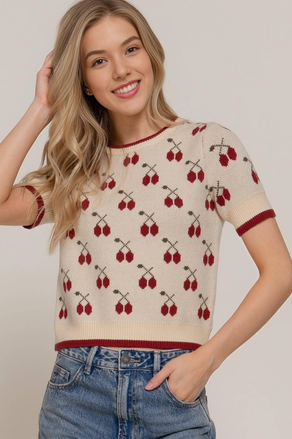 ,,...1029 Cherry Pattern Sweater SI-28997 T-Shirts, Hoodie, Sweatshirt | PodTeesHub.com