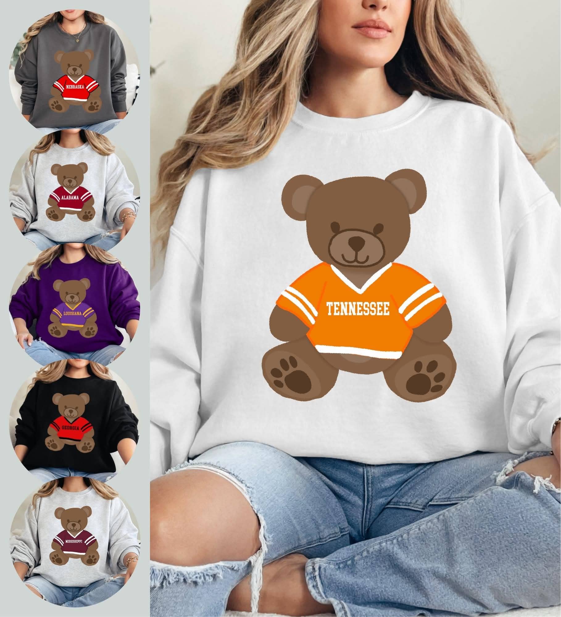 Team Mascot Bear Graphic Sweatshirt T-Shirts, Hoodie | PodTeesHub.com