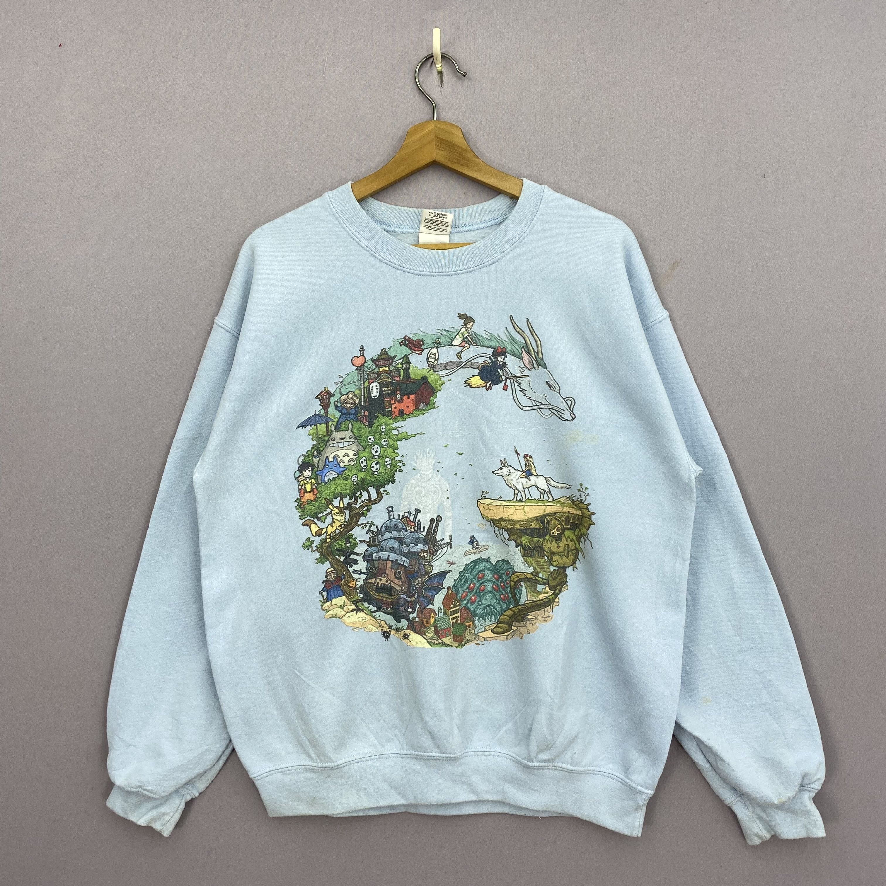 Anime Vintage Studio Ghibli Sweater Y2k Japanese Anime Sweatshirt T-Shirts, Hoodie | PodTeesHub.com