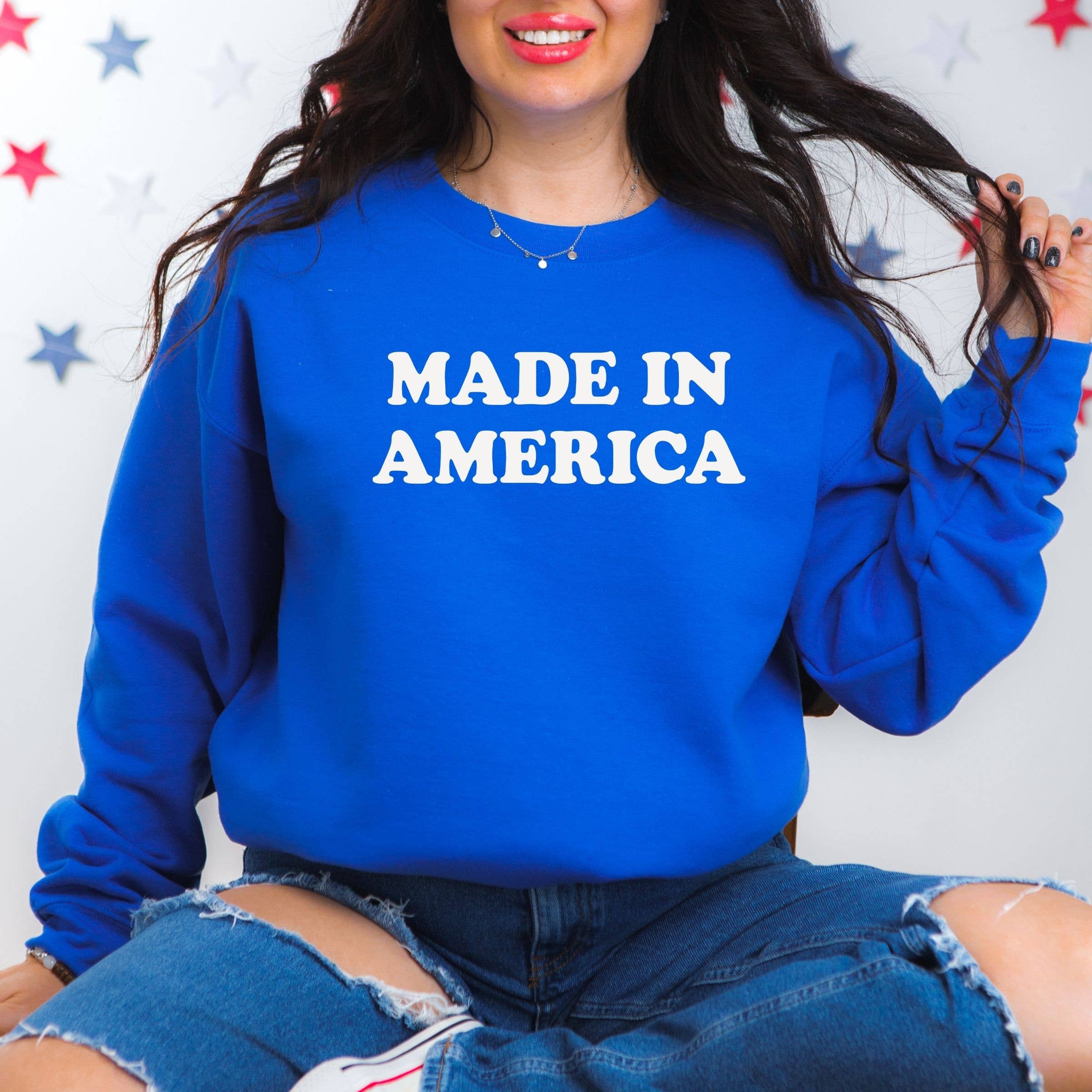 Made in America Sweatshirt - 4th of July - Summer T-Shirts, Hoodie | PodTeesHub.com
