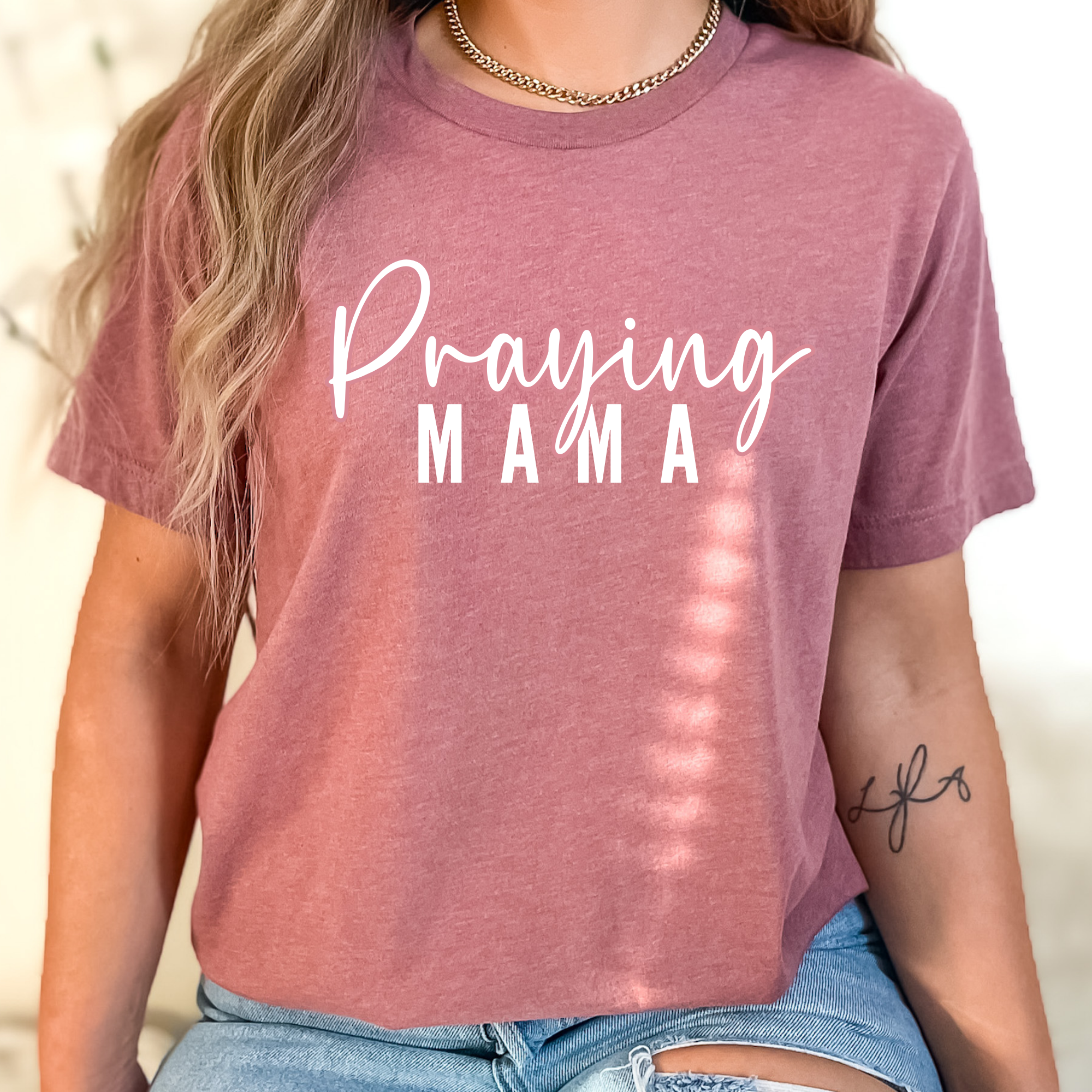 Praying Mama- Christian Mothers Day T-Shirt Hoodie, Sweatshirt | PodTeesHub.com