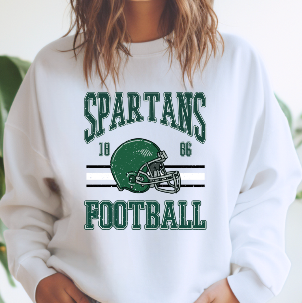 Spartans Football Tee or Sweatshirt Hoodie | PodTeesHub.com