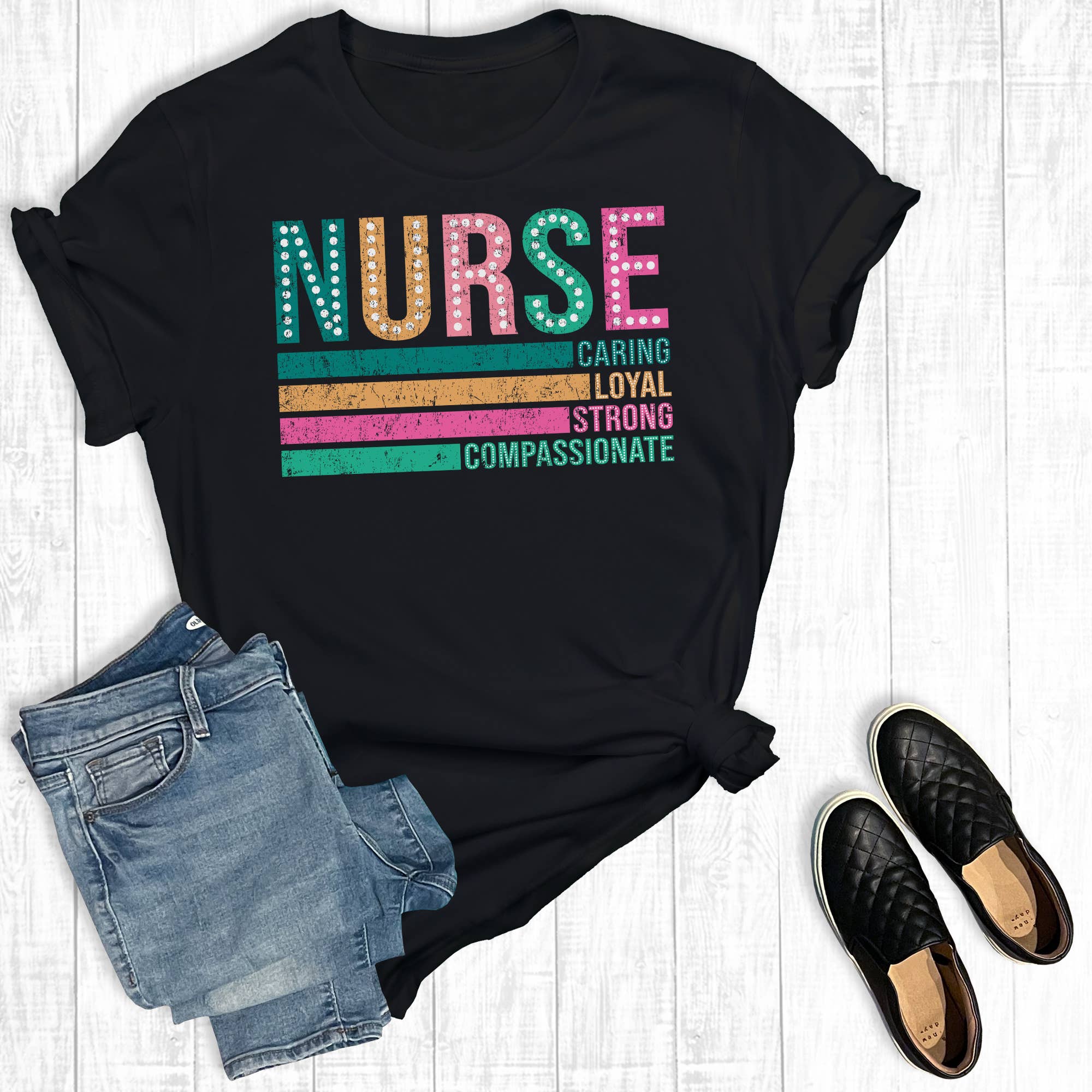 Retro Nurse Life Graphic Tee Hoodie, Sweatshirt | PodTeesHub.com