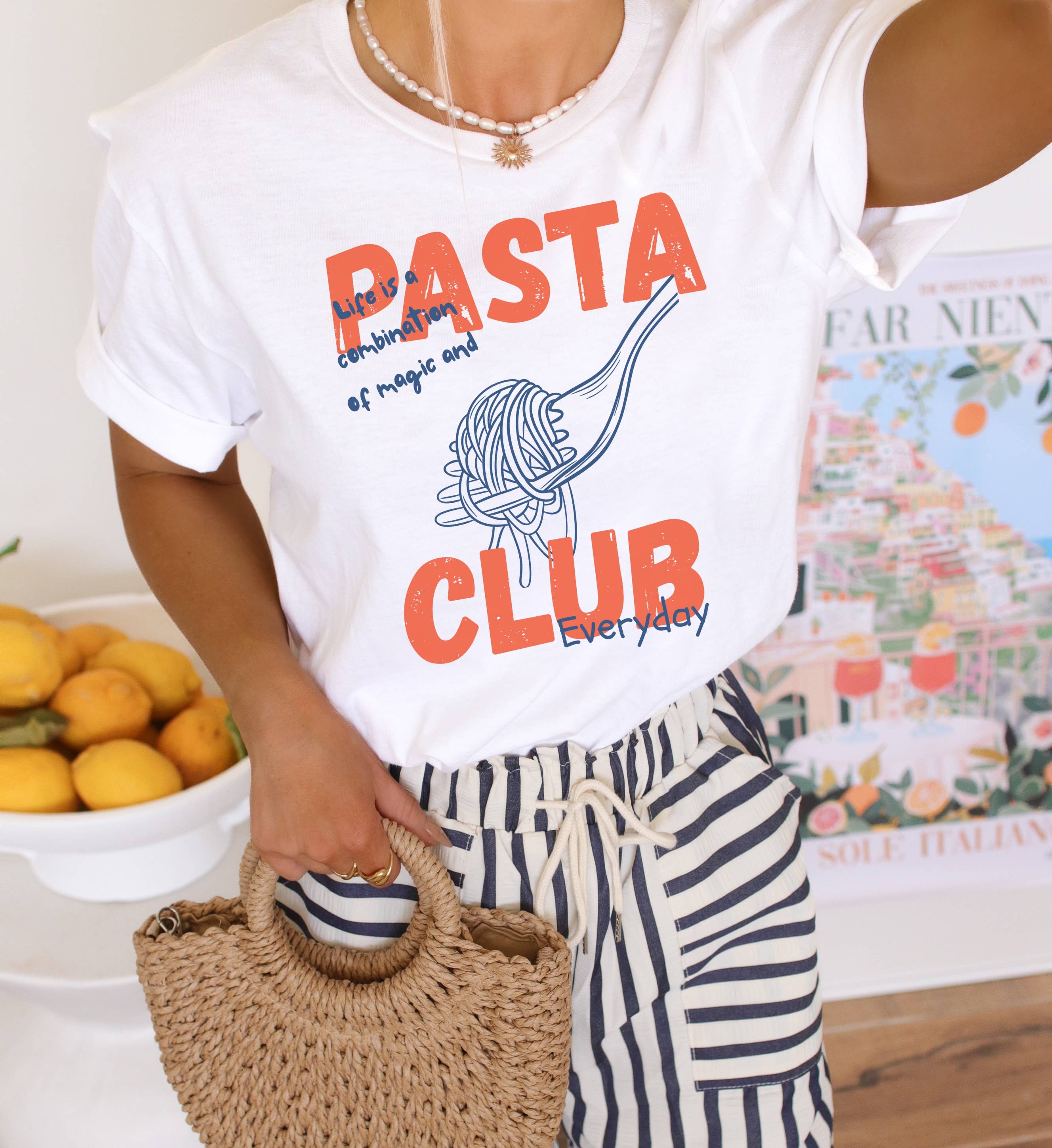 Pasta Club Graphic Tee | Summer Tee Hoodie, Sweatshirt | PodTeesHub.com