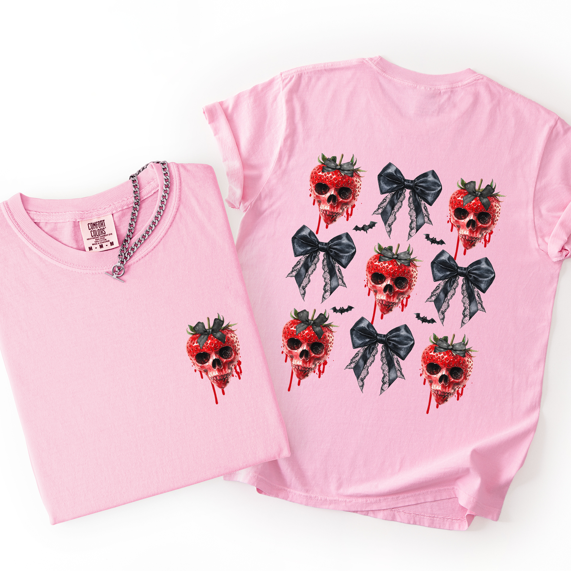 Spooky Strawberry Skeleton, Halloween, Creepy T-Shirt Hoodie, Sweatshirt | PodTeesHub.com