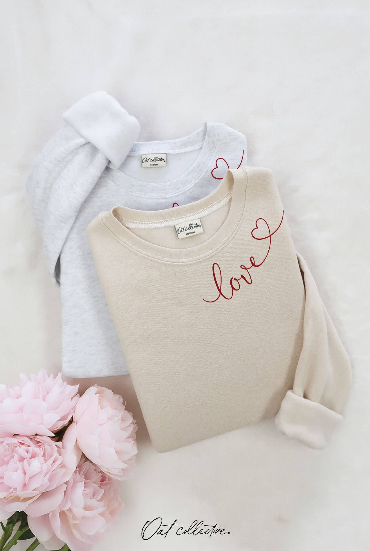Love Heart Neckline Graphic Sweatshirt T-Shirts, Hoodie | PodTeesHub.com