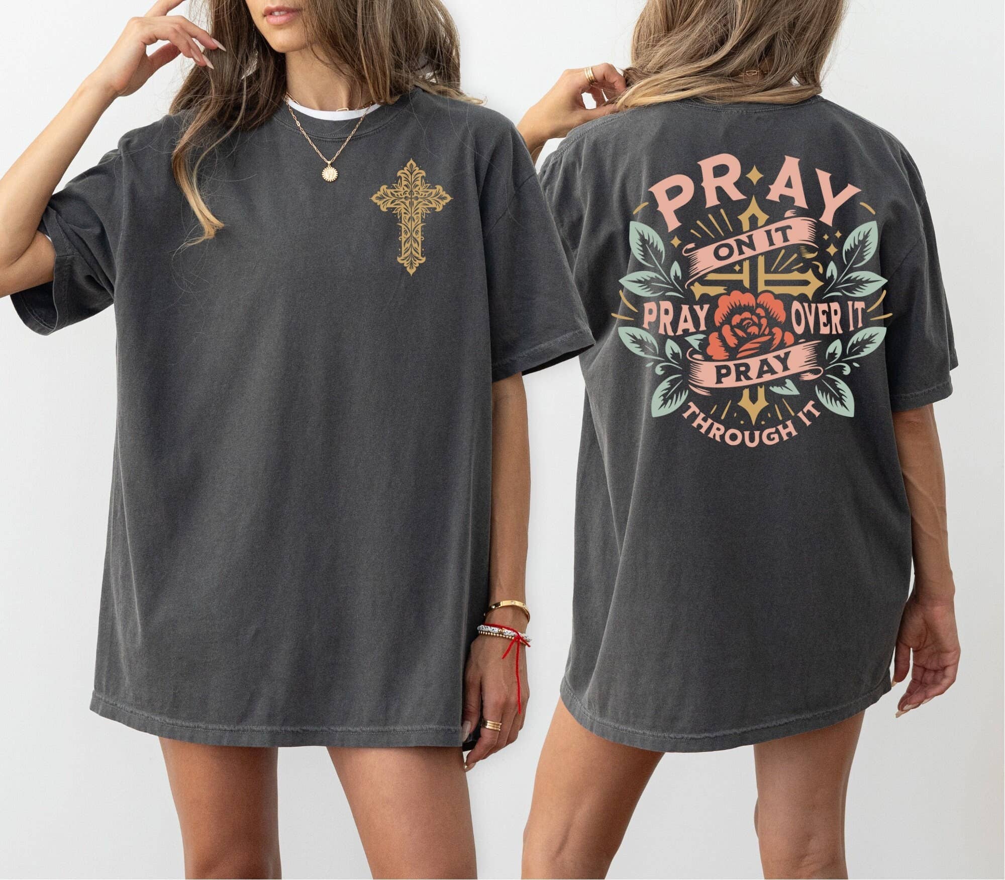 Pray Through It Christian Faith T-Shirt Hoodie, Sweatshirt | PodTeesHub.com