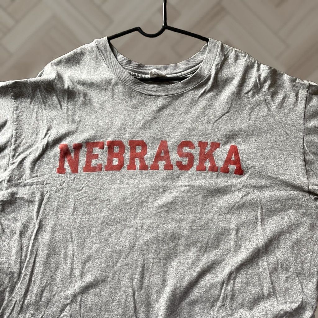 Vintage The Cotton Exchange 80s T Shirt Nebraska Usa Made Crew Neck 2xl Gray Gray Football M Hoodie, Sweatshirt