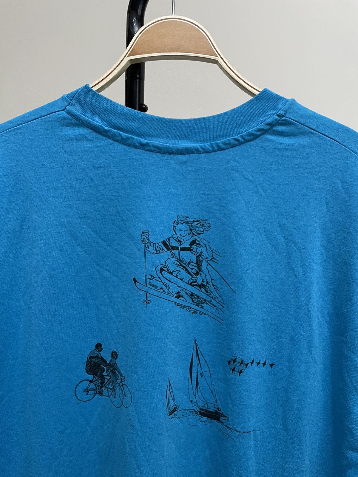 Vintage 90s Blue Graphic Tee Shirt Unsoundrags Hoodie, Sweatshirt | PodTeesHub.com