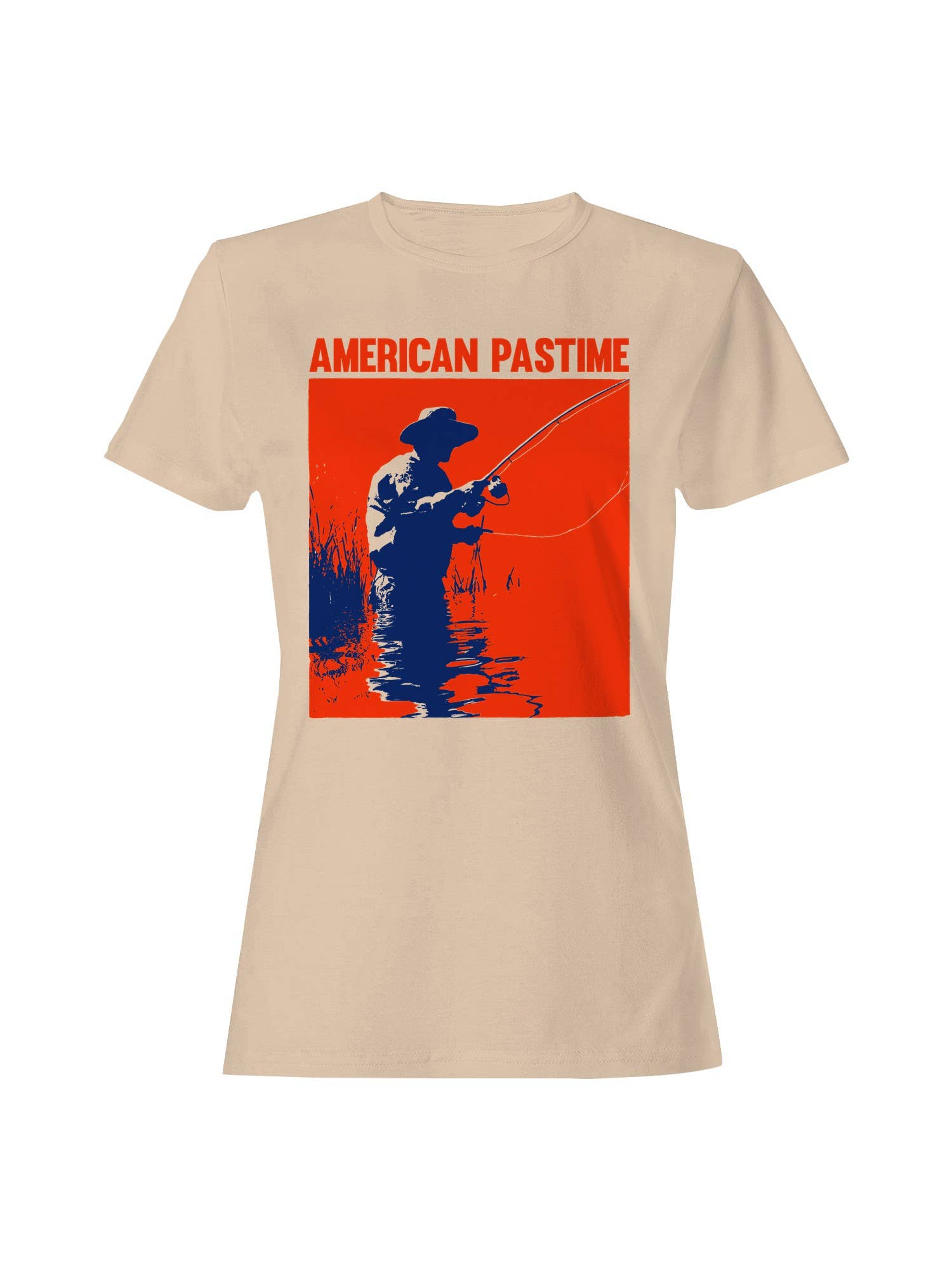 American Pastime Fishing Scene Women's T-Shirt Hoodie, Sweatshirt | PodTeesHub.com