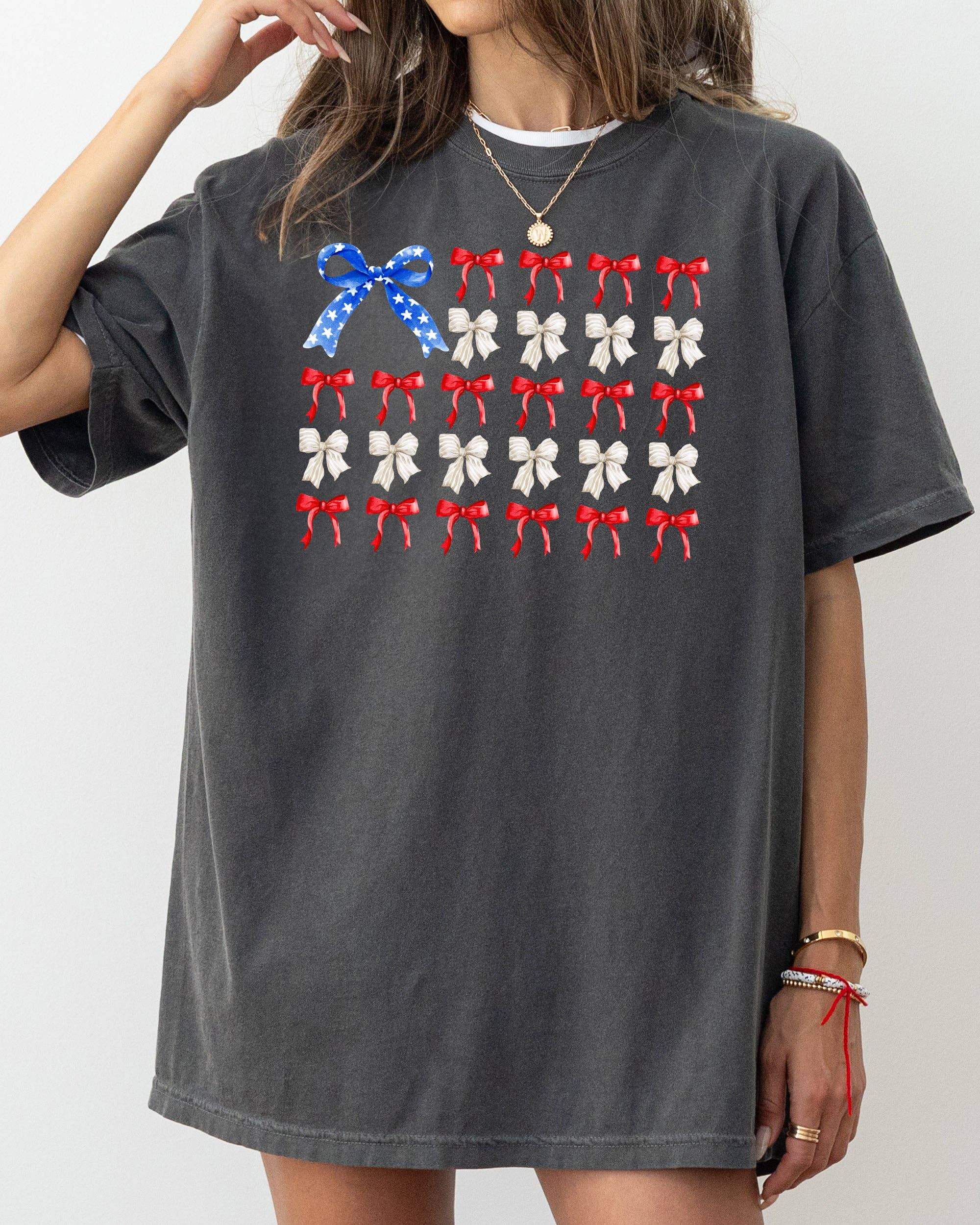 Flag Ribbons and Bows, America, Red White Blue, USA Shirt Hoodie, Sweatshirt | PodTeesHub.com