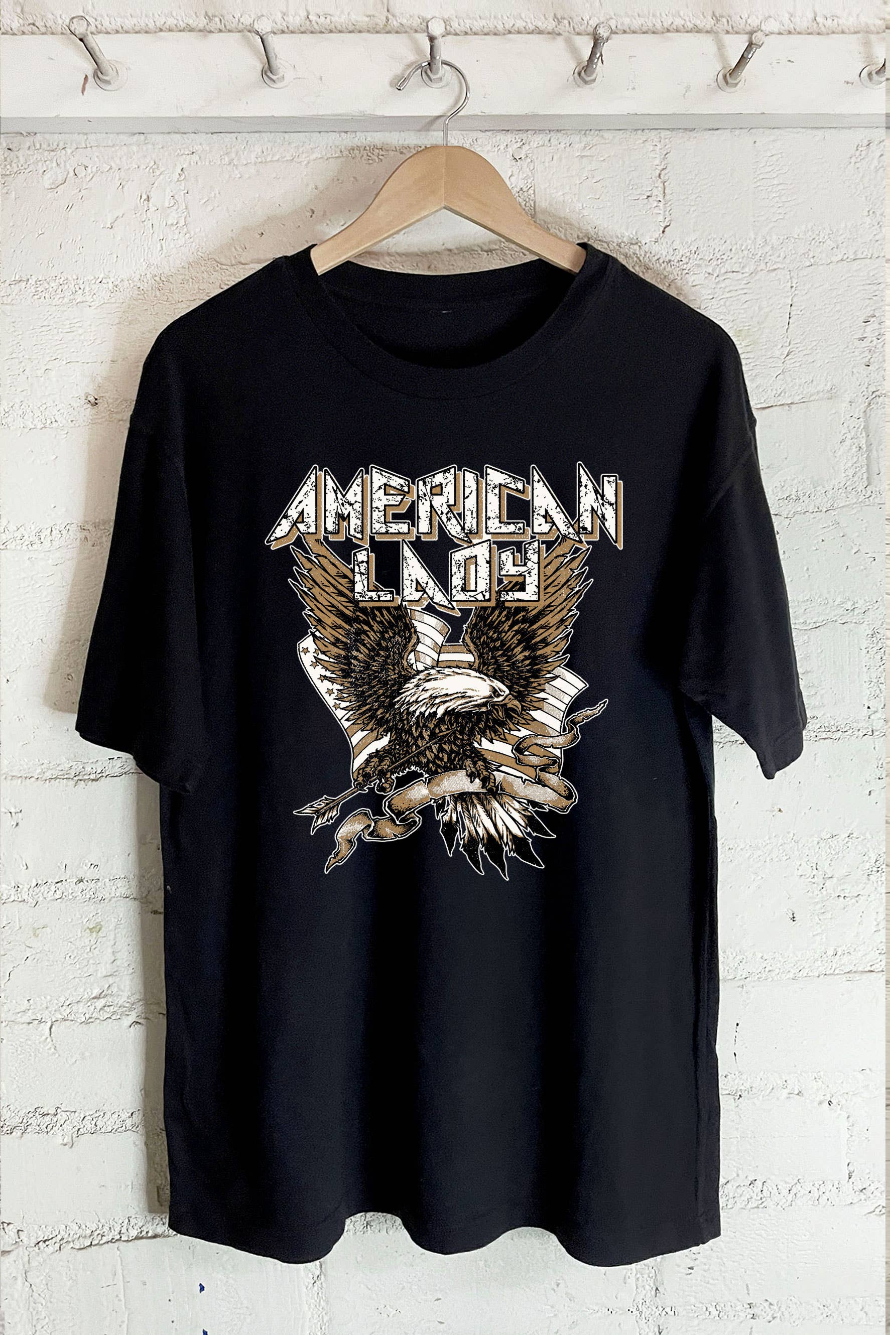 American Lady-Oversized Tee Hoodie, Sweatshirt | PodTeesHub.com