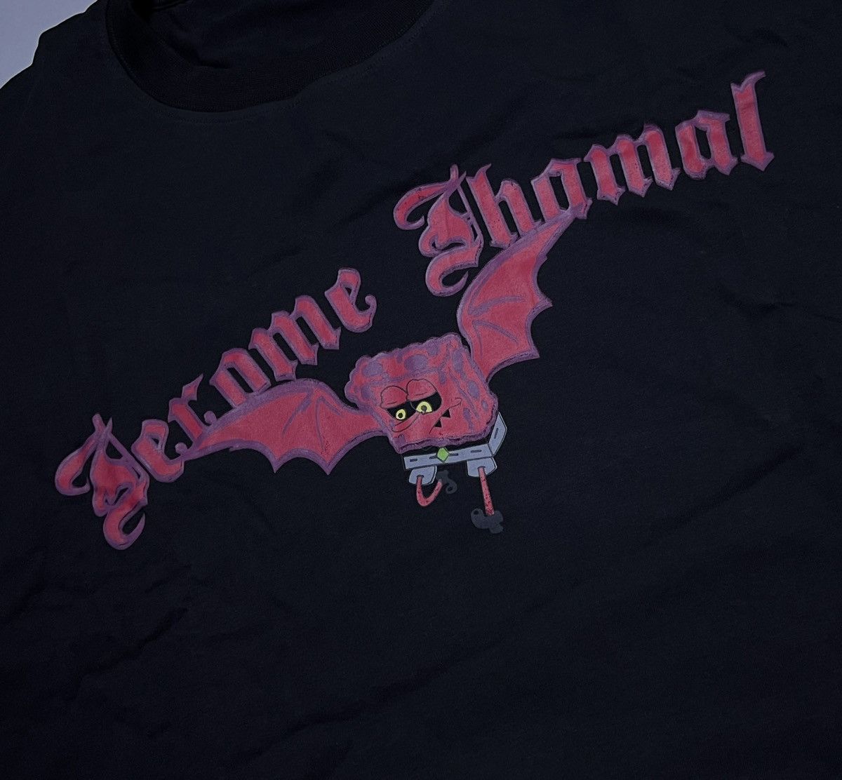 Jhamal Jerome Jhamal Spongebob Black Long Sleeve Tee Hoodie, Sweatshirt | PodTeesHub.com