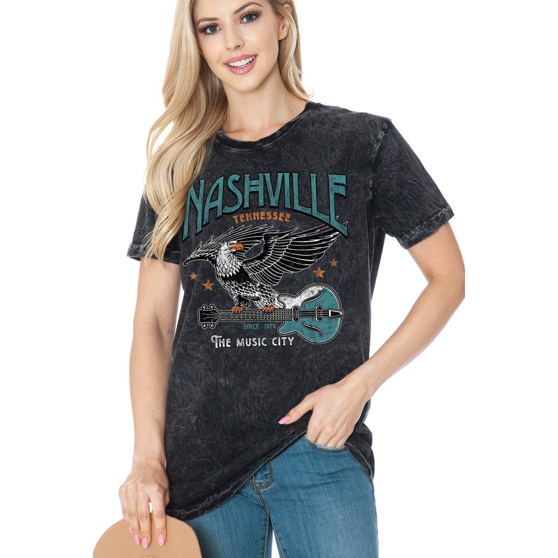 Nashville- Mineral Wash T Shirt Hoodie, Sweatshirt | PodTeesHub.com