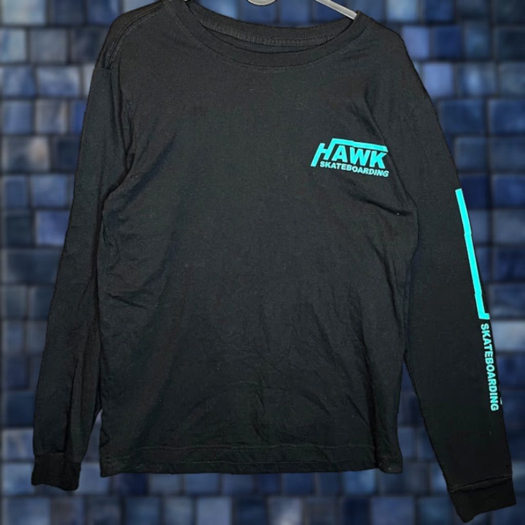 Vintage Tony Hawk Tshirt Men S Medium Black Longsleeve Skateboarding Sport Shirt Mens Hoodie, Sweatshirt | PodTeesHub.com