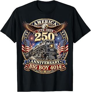Big Boy 4014 Train Engineer Steam Train Conductor American T-Shirt