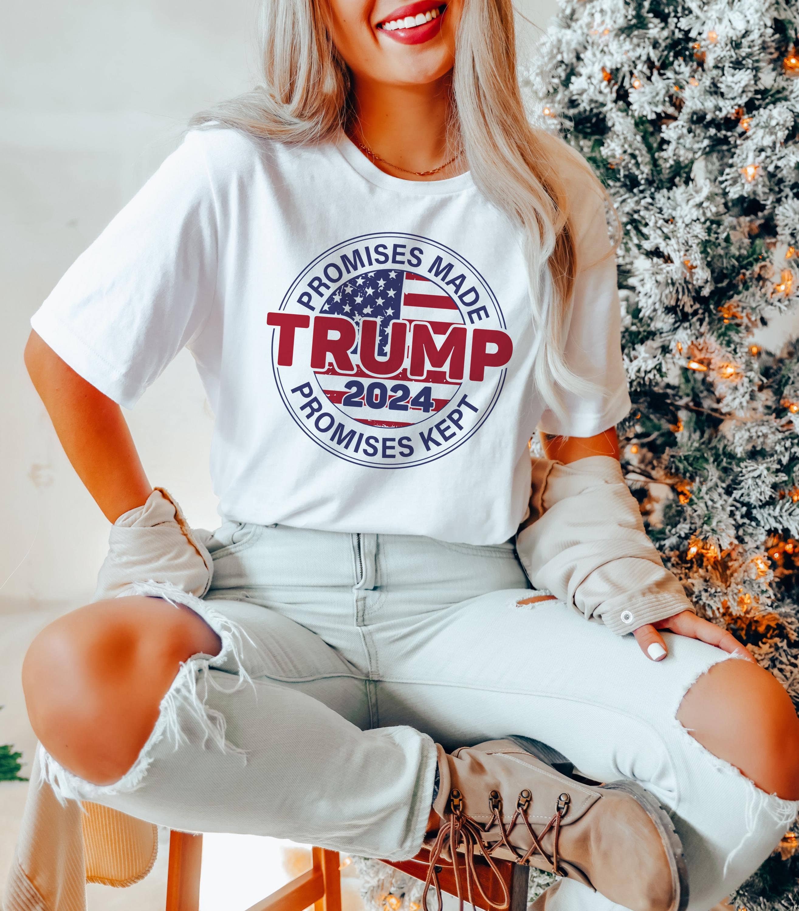 Promises Made Promises Kept Trump 2024 Shirt Republican Tee Hoodie, Sweatshirt | PodTeesHub.com